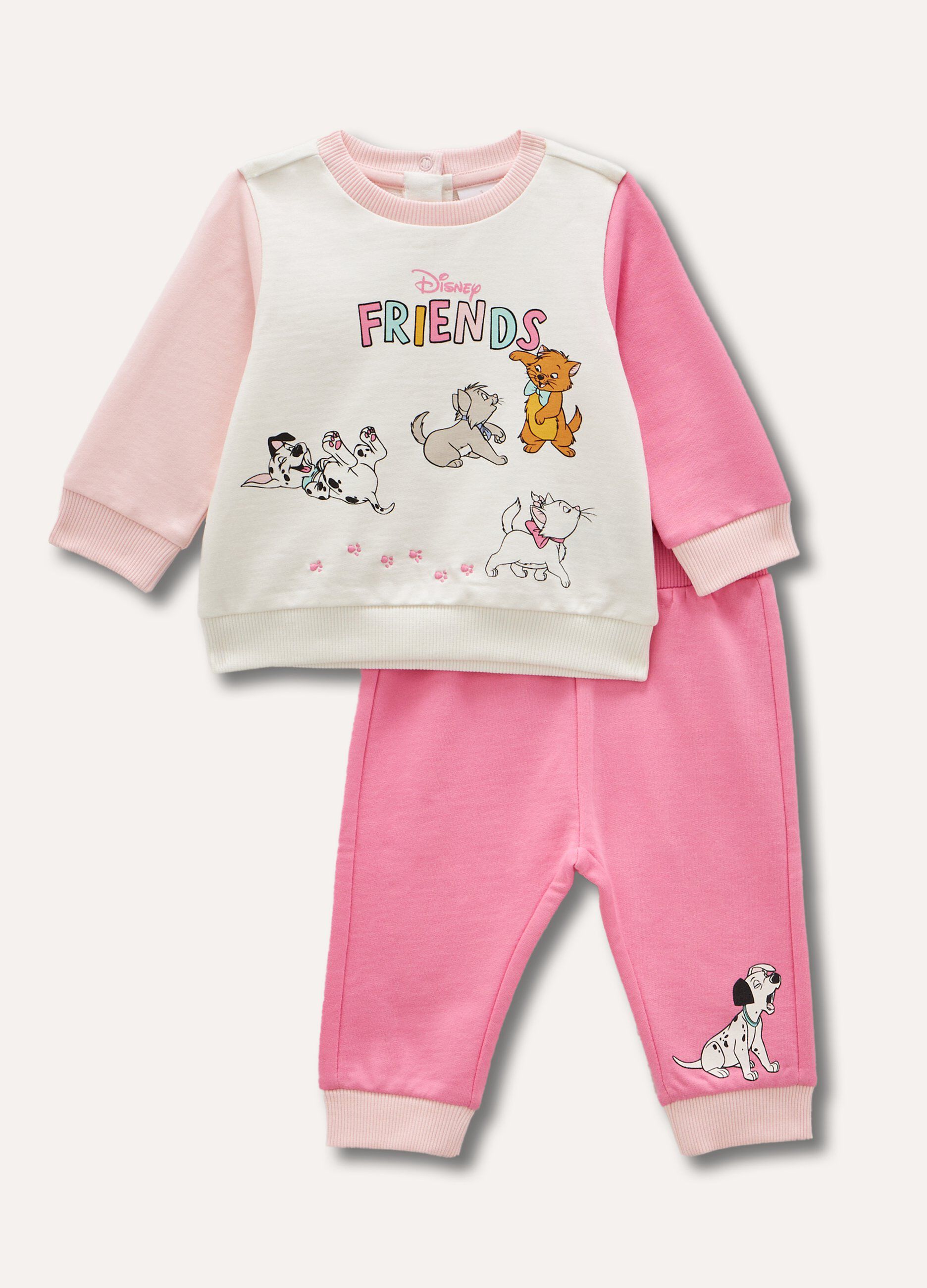 Jogging set in puro cotone neonata_0