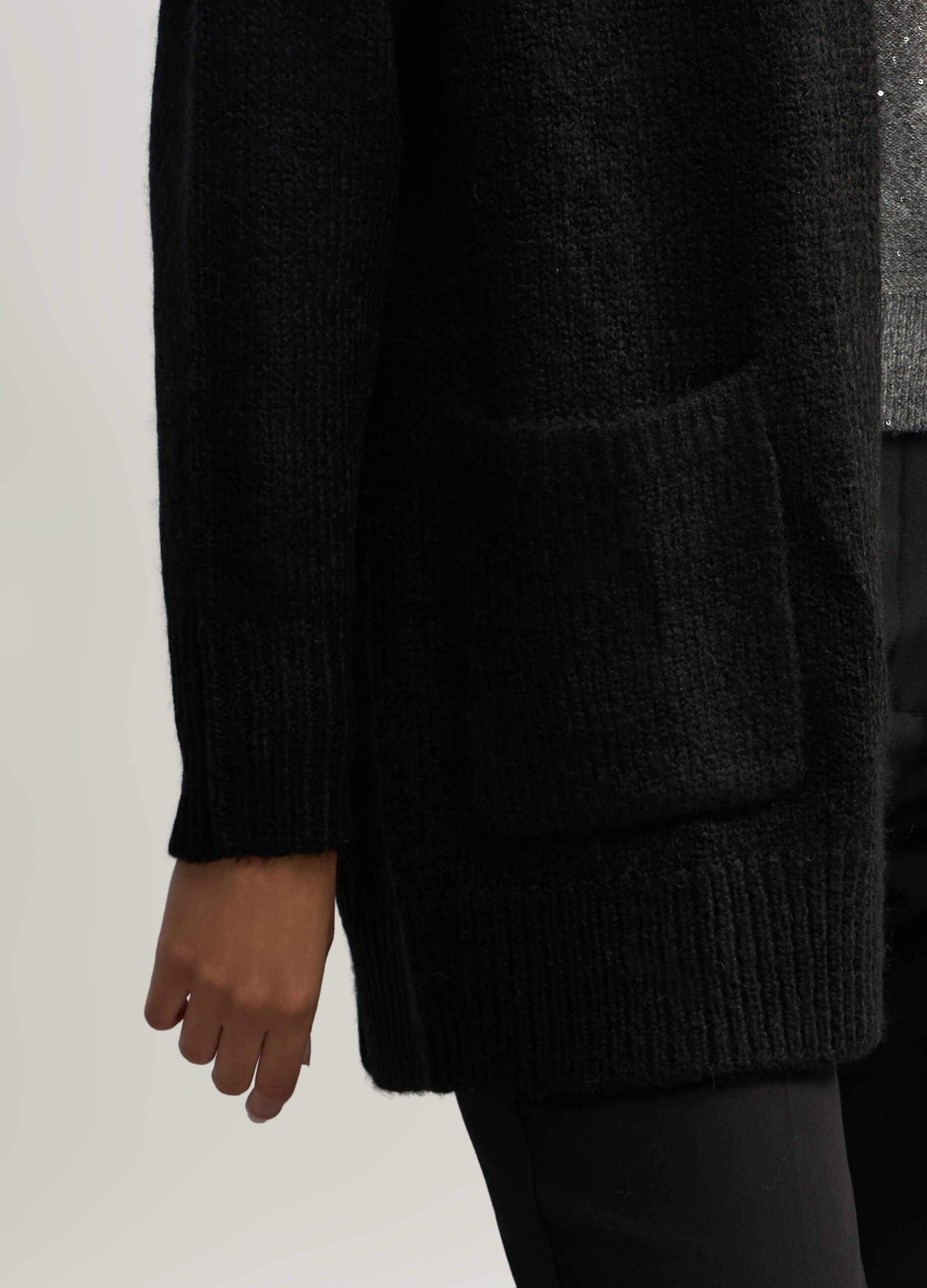 Cardigan lungo Fit Over aperto donna_2