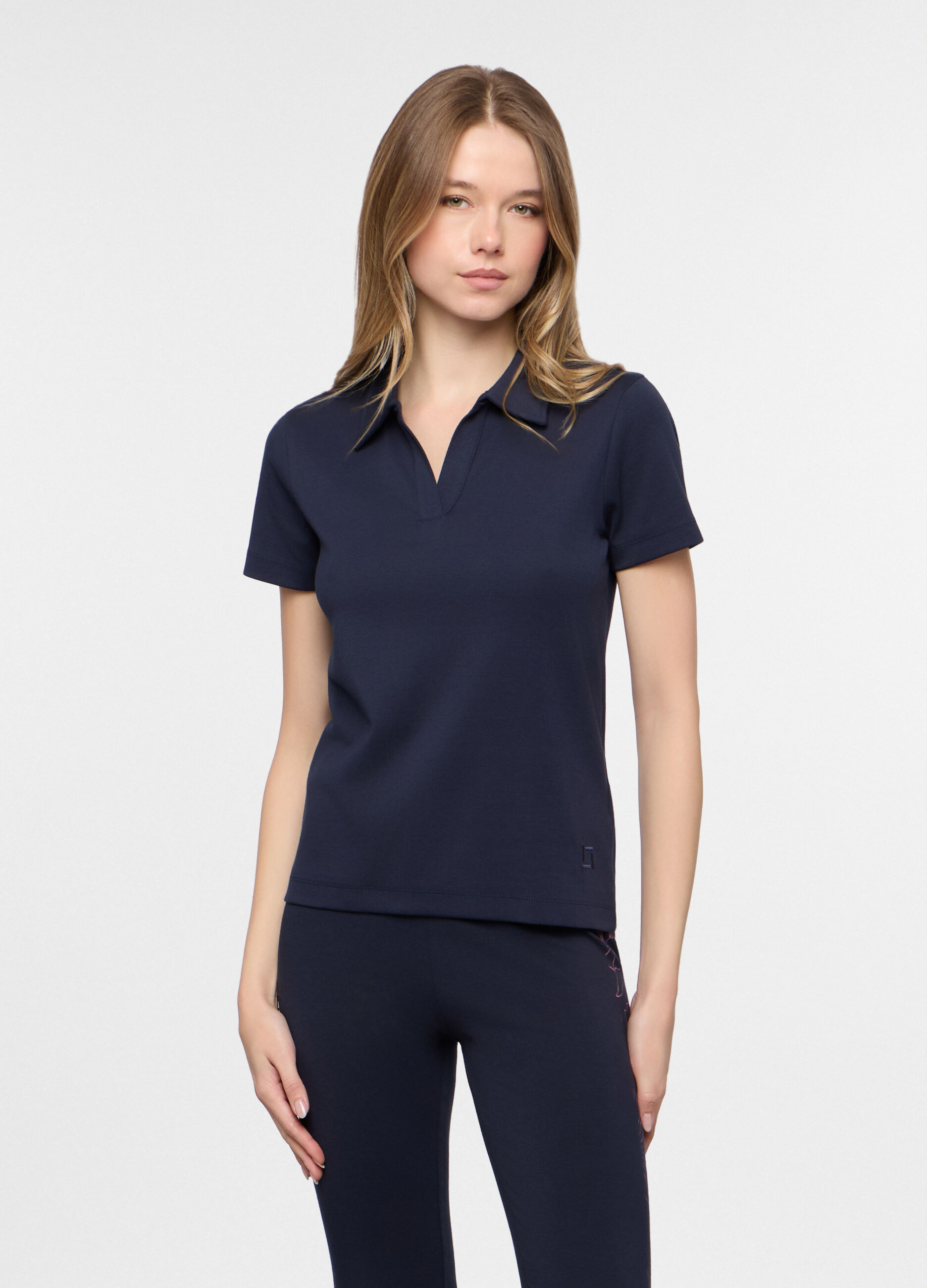 Polo in costina stretch donna_0