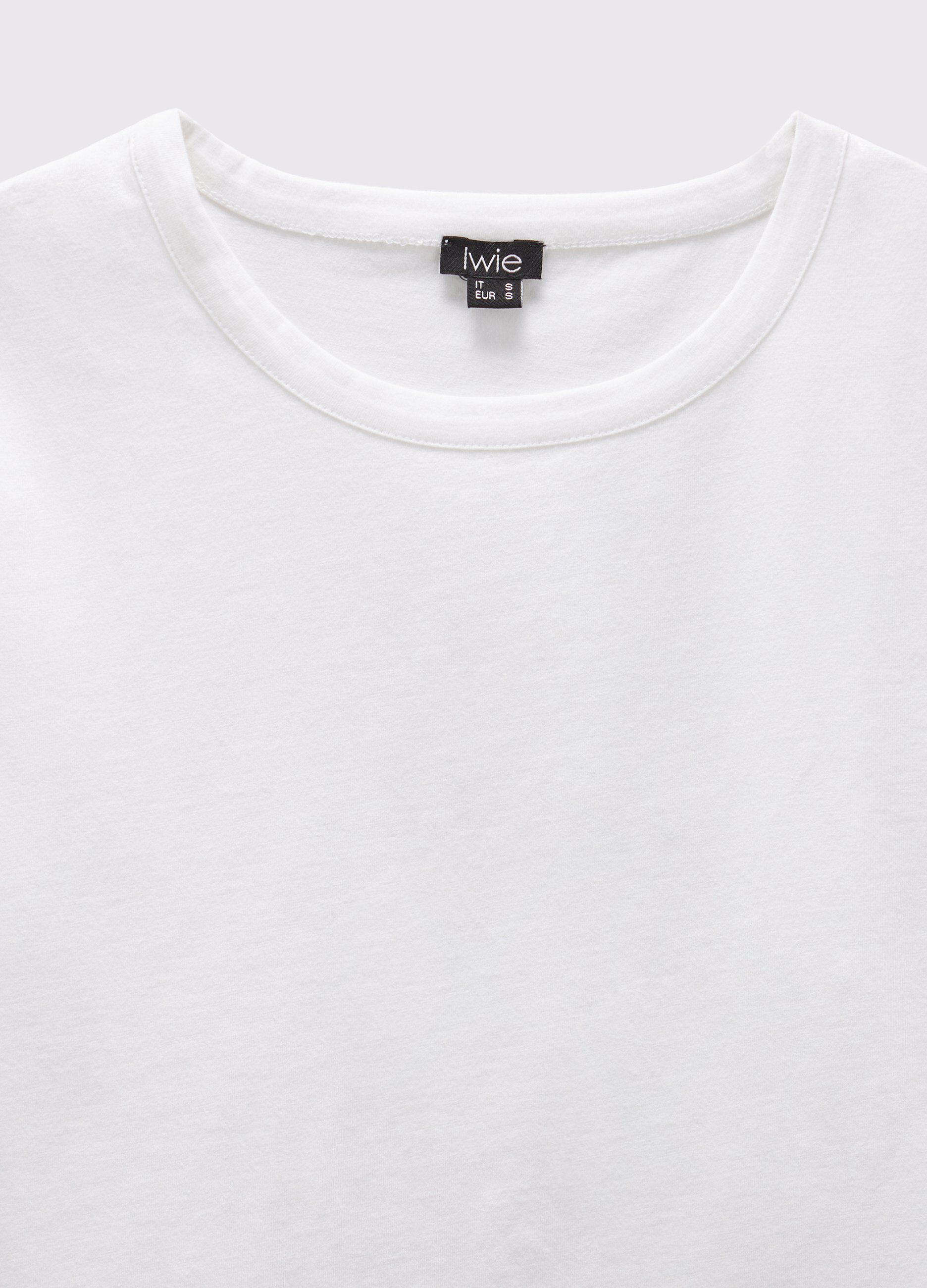 T-shirt in cotone stretch con inserto_1
