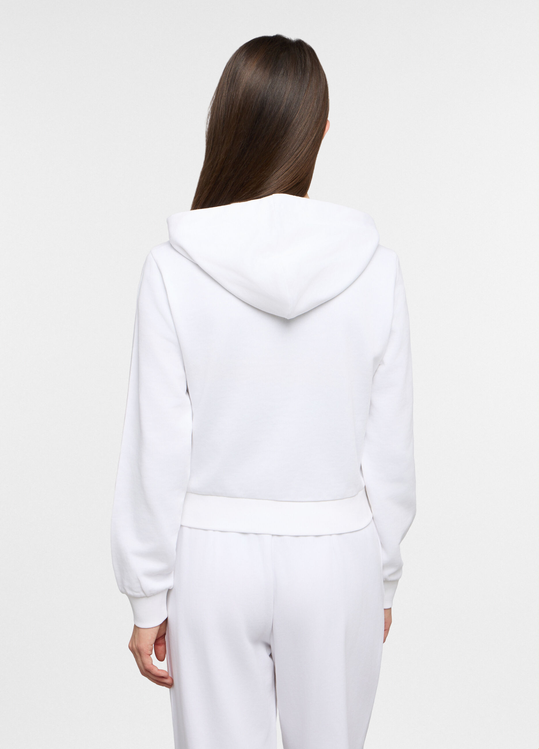 Felpa cropped fit in french terry donna_1