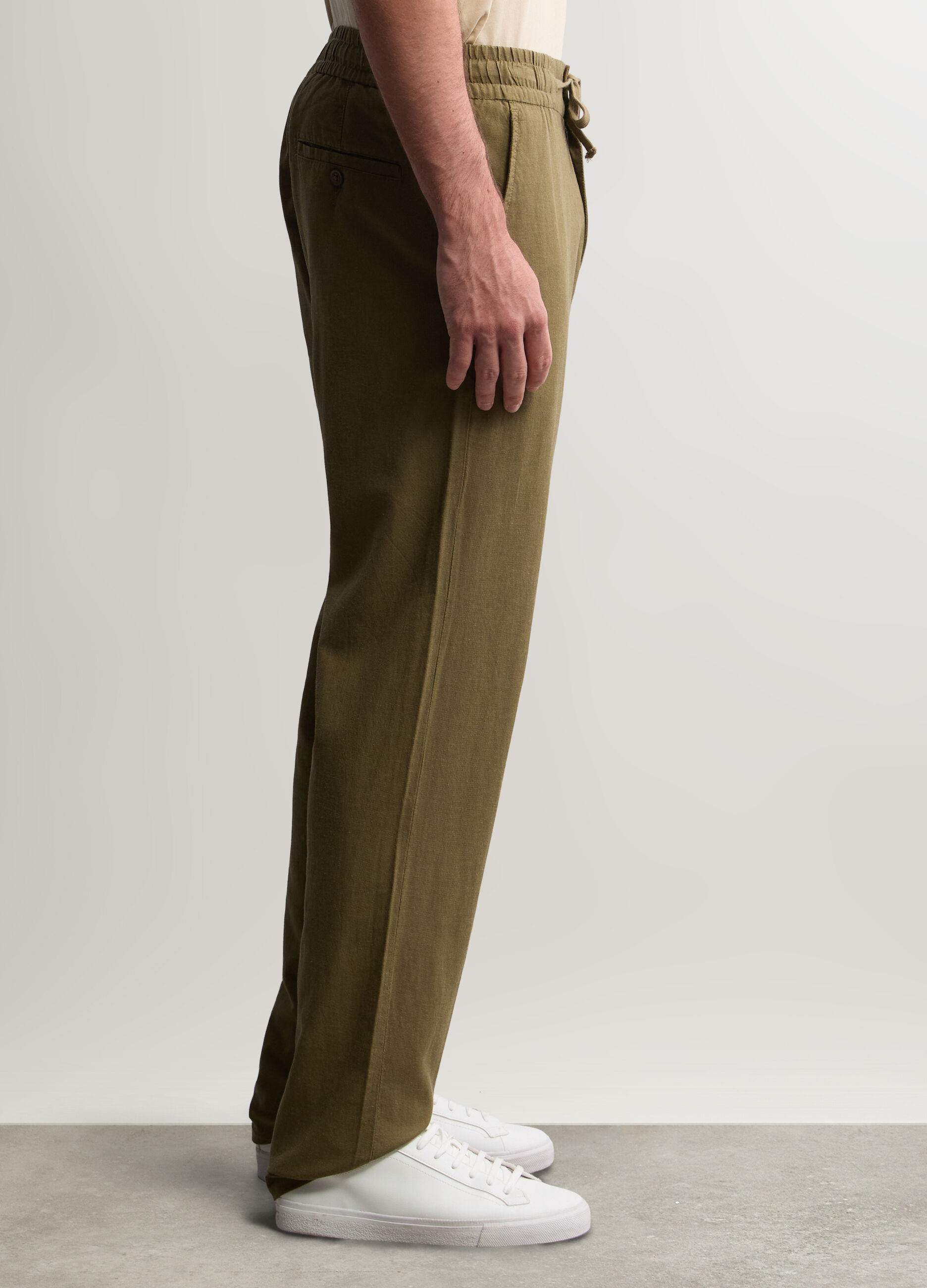 Pantalone chino in viscosa, cotone e lino uomo_1