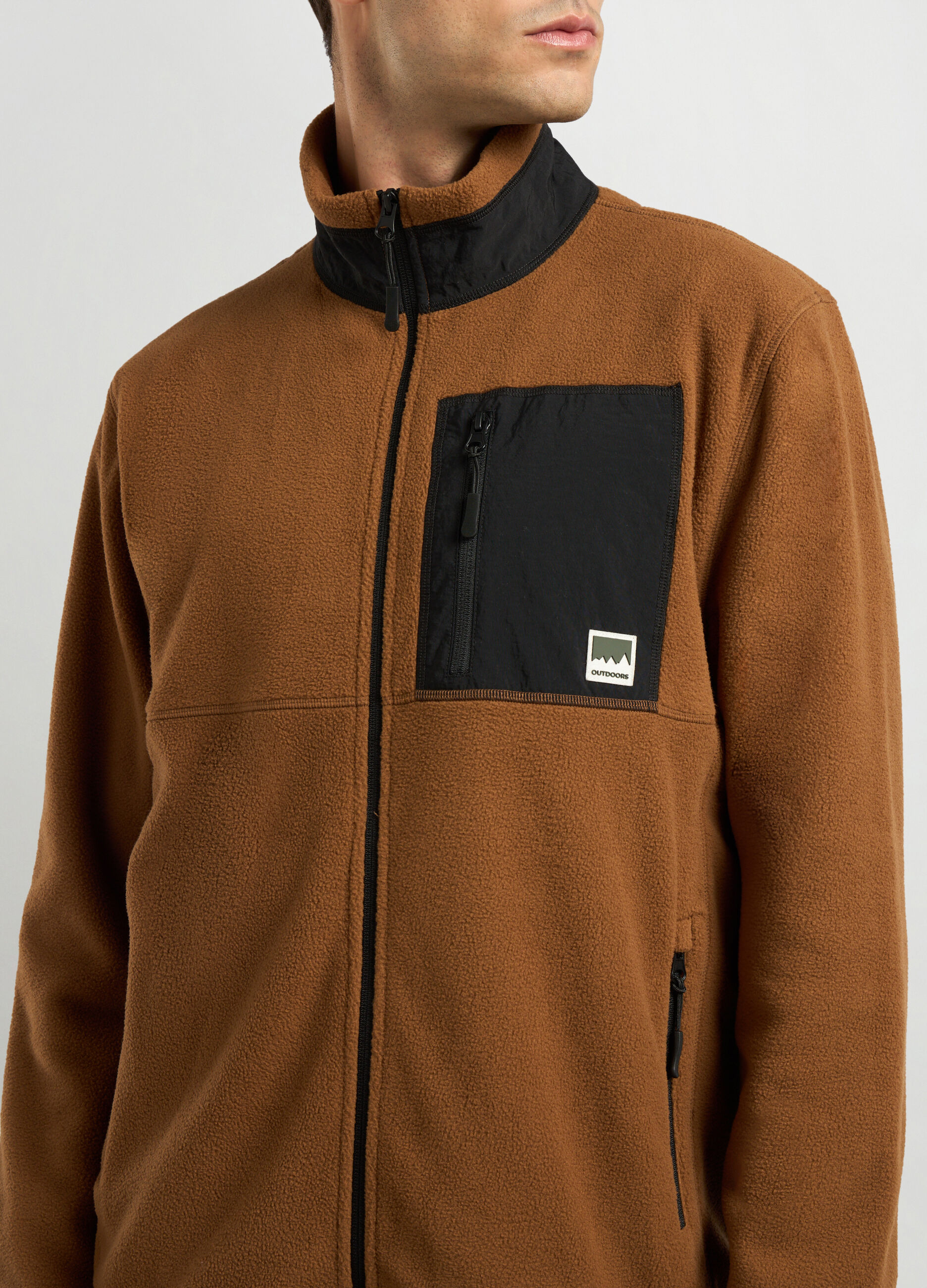 Felpa in pile full zip uomo_2