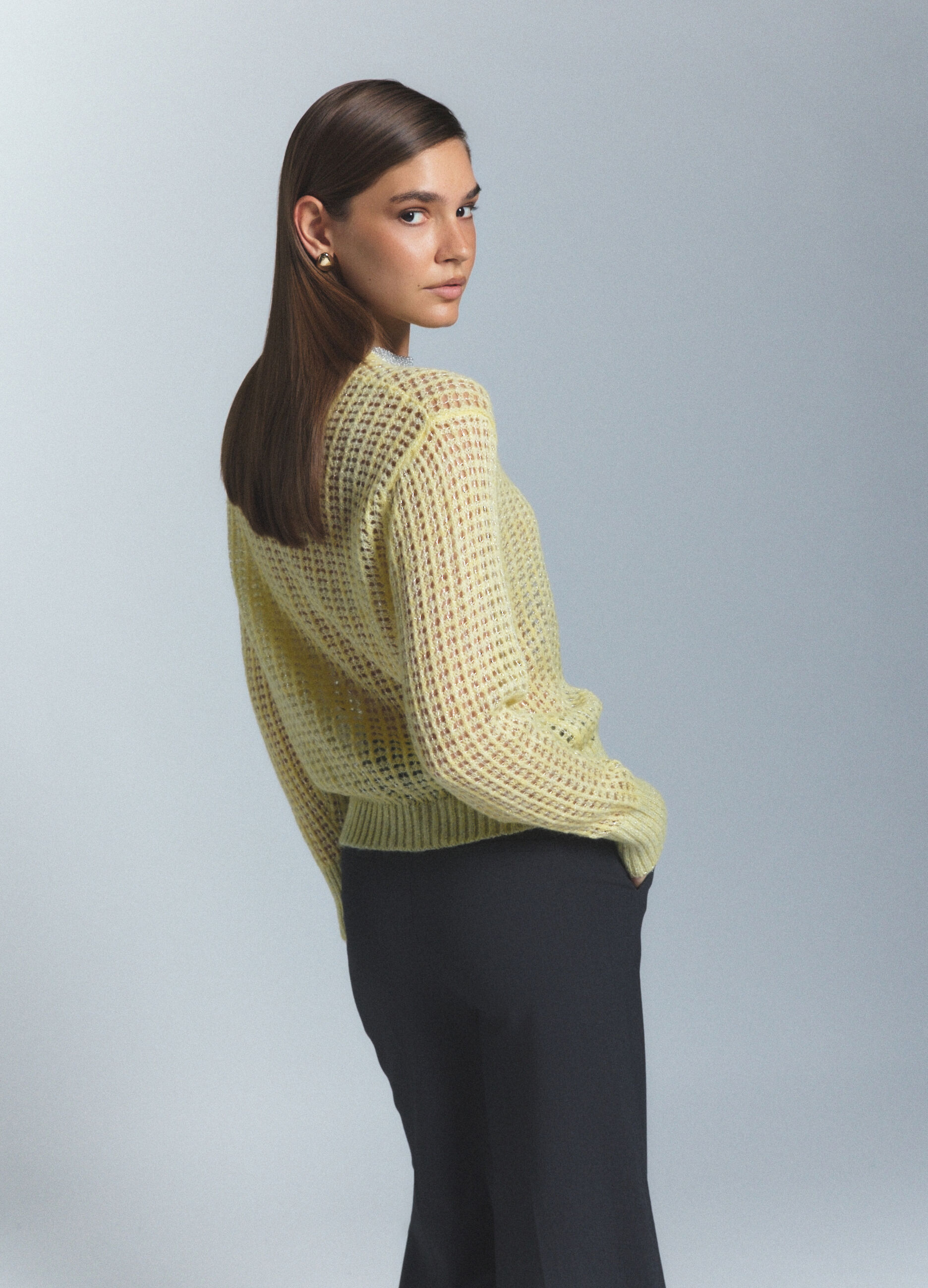 Pullover girocollo operato donna_2