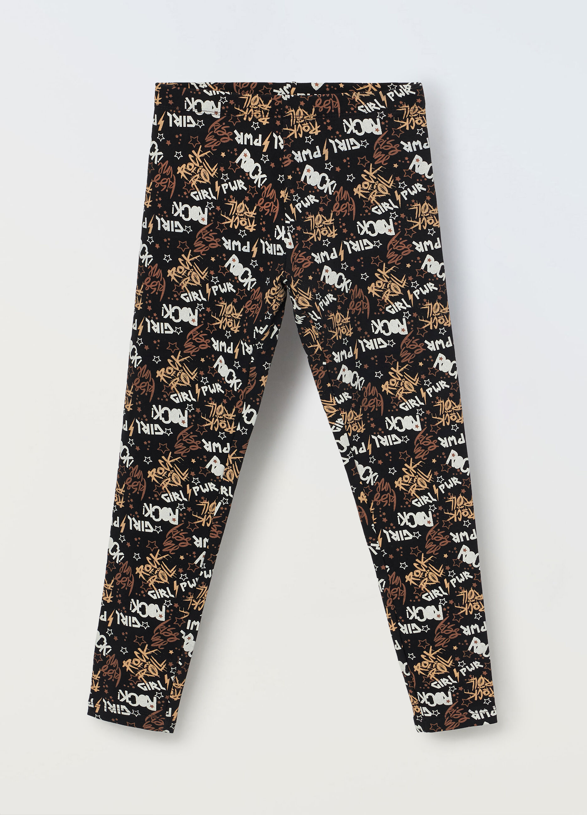 Leggings in french terry di cotone stretch ragazza_0