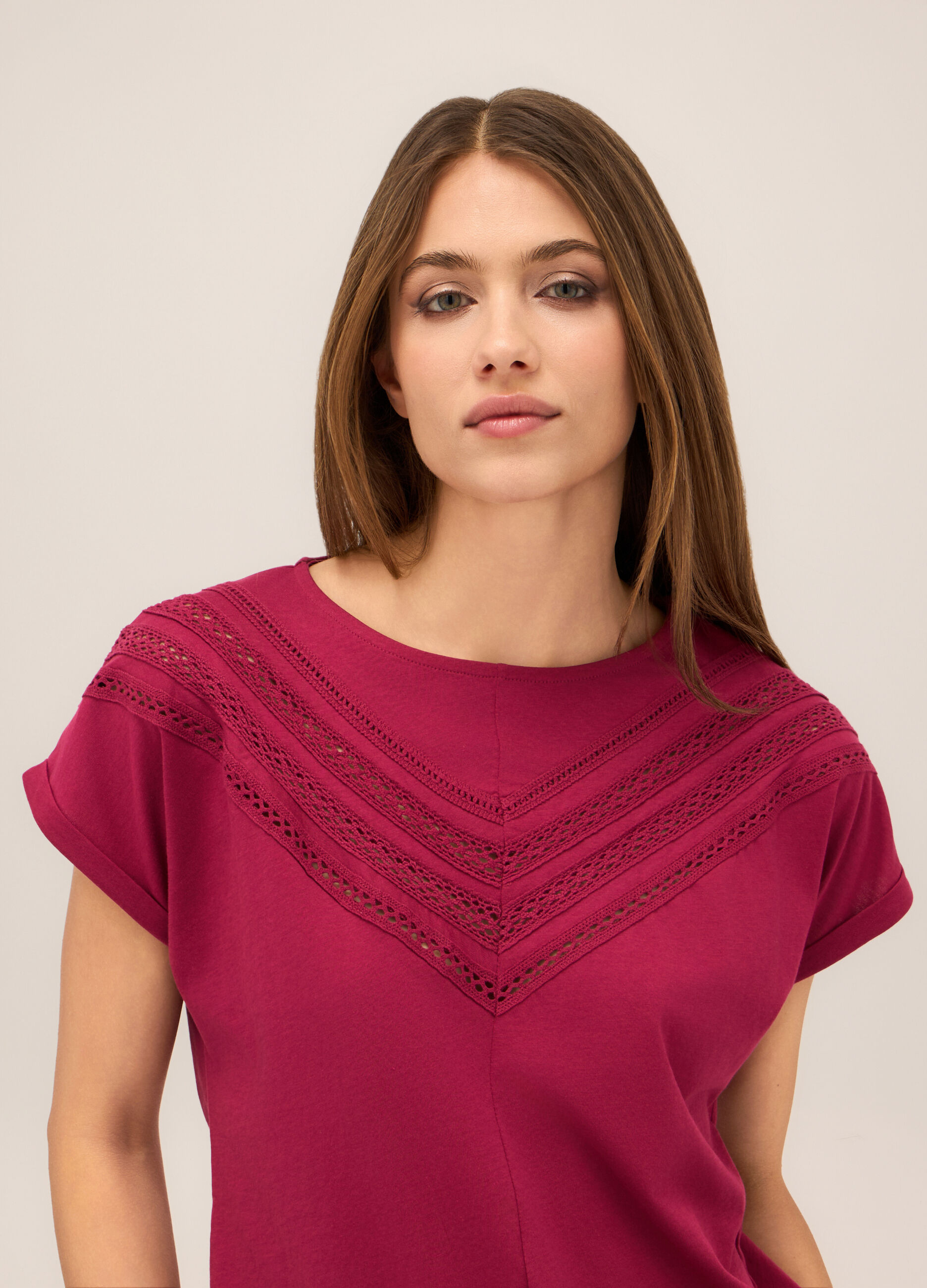 T-shirt in jersey di puro cotone donna_2