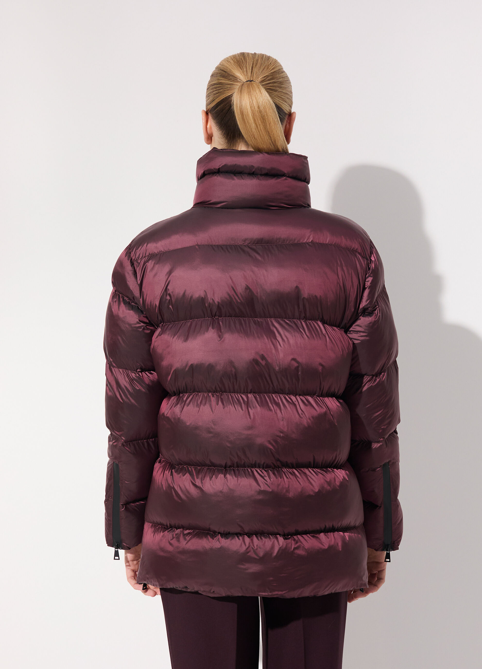 Giubbotto imbottito effetto laminato donna_2