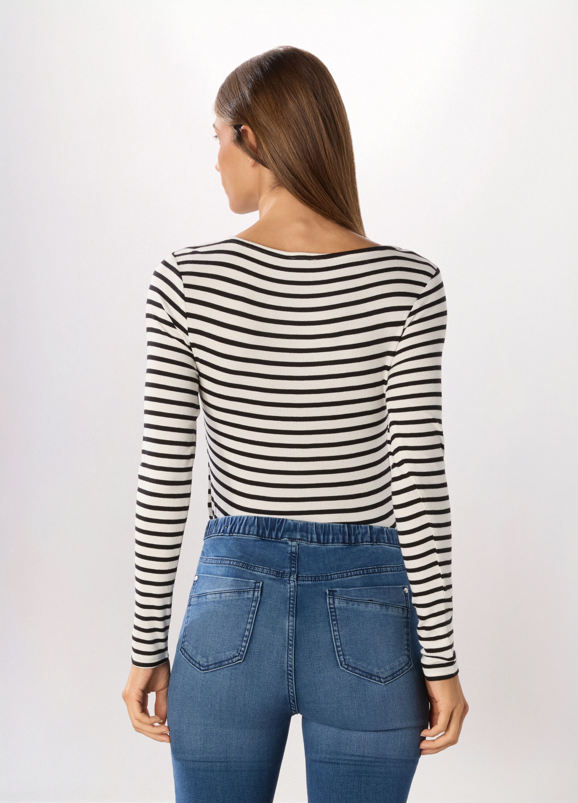 Body in costina di viscosa stretch donna_1