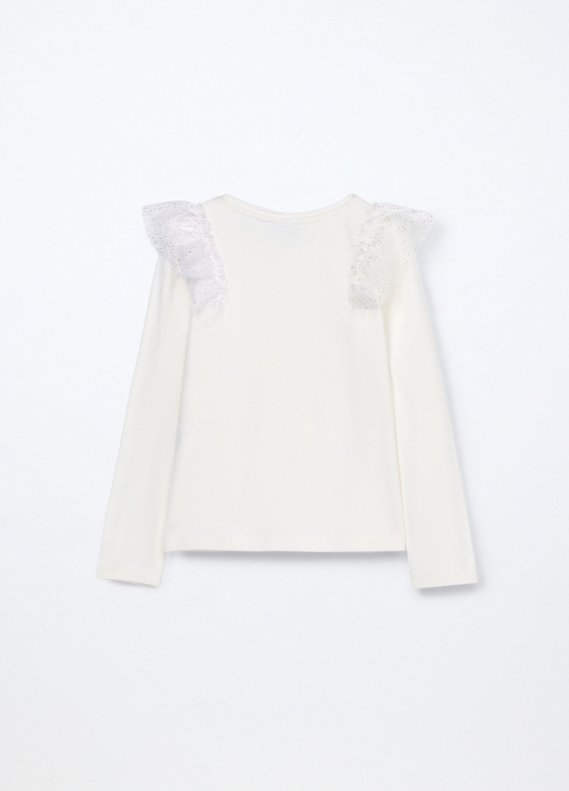 T-shirt in jersey di cotone stretch bambina_1