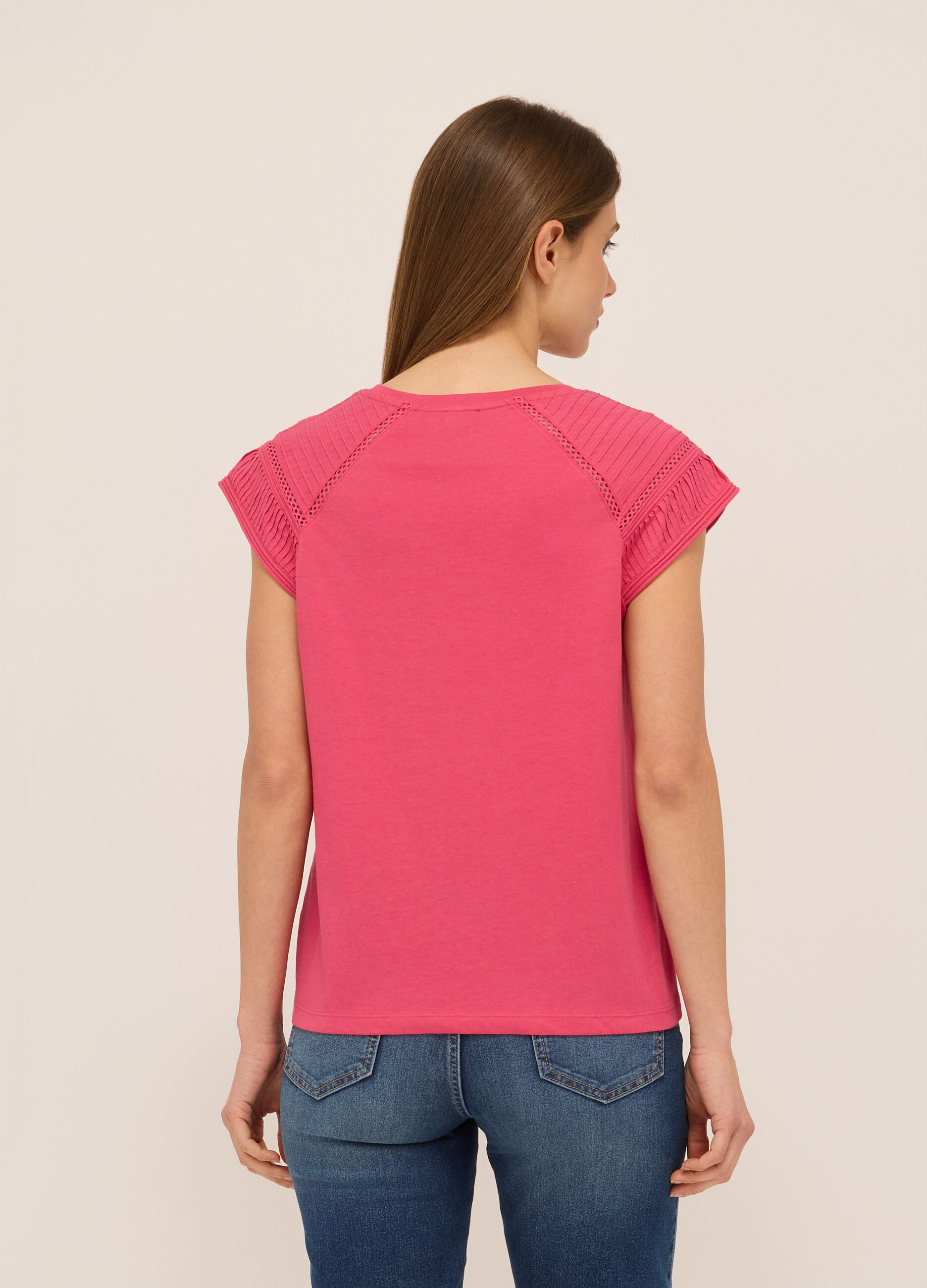 T-shirt in jersey di puro cotone donna_1