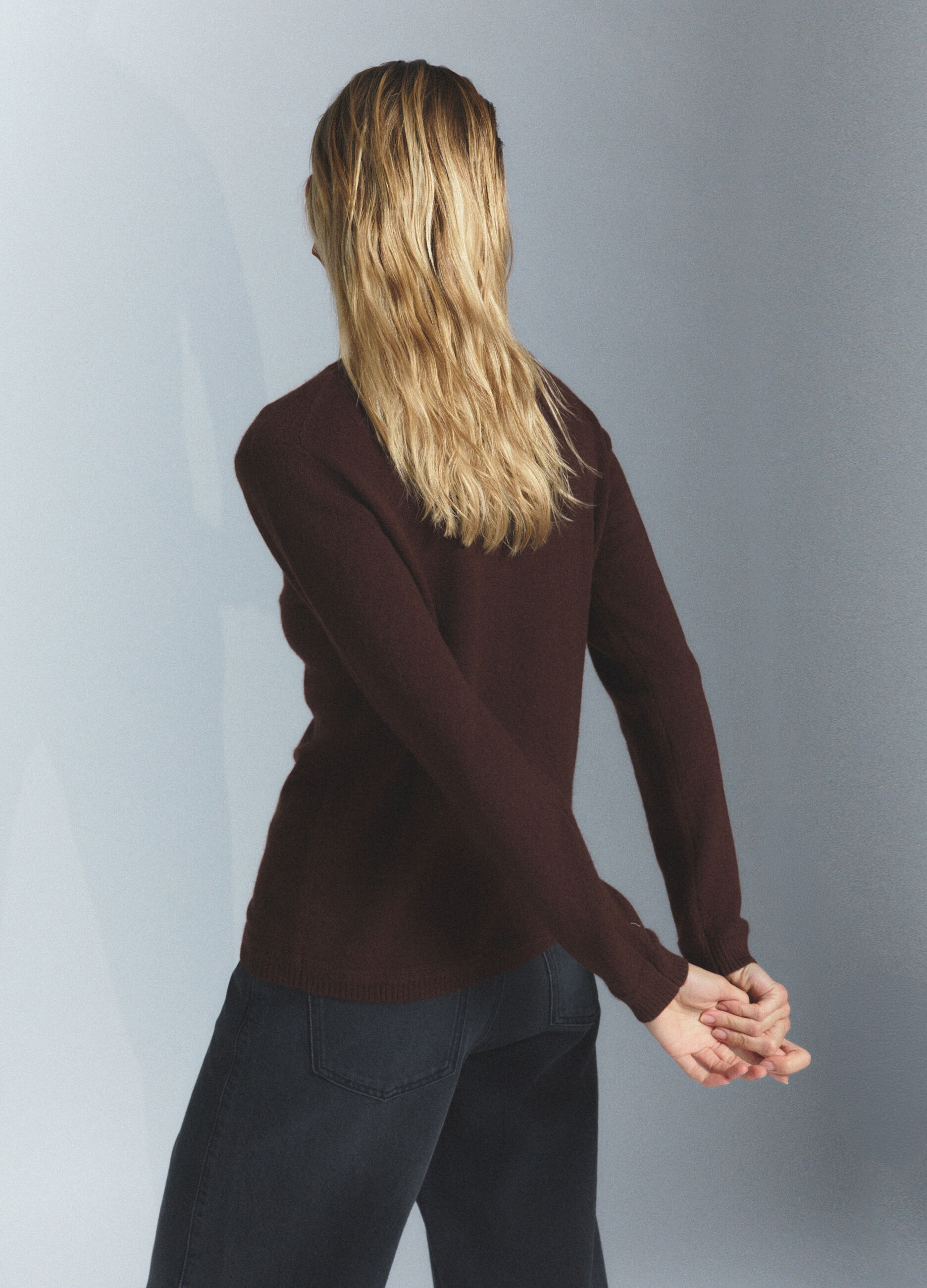 Pullover girocollo in puro cashmere donna_2