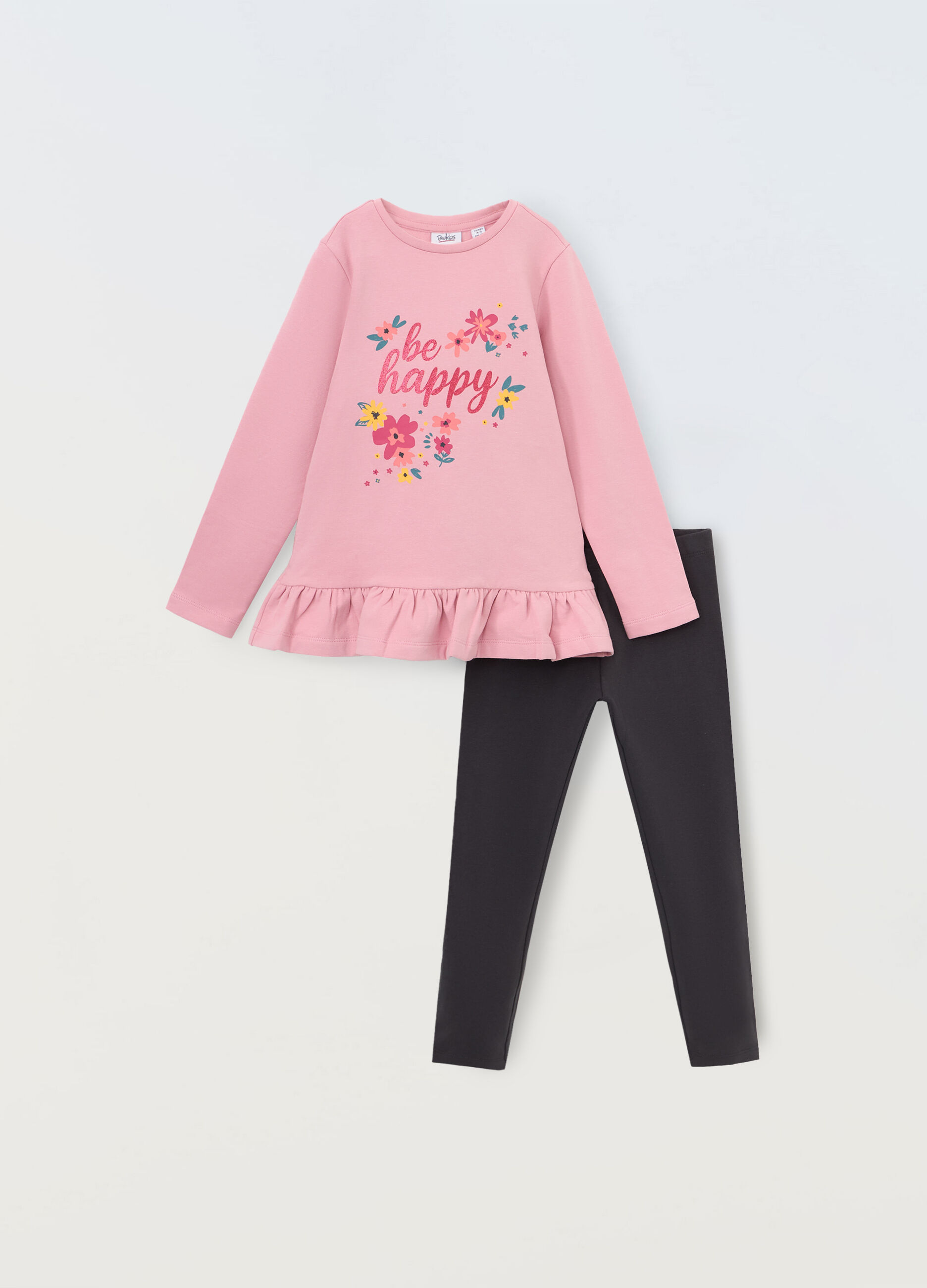 Jogging set in cotone stretch bambina_0