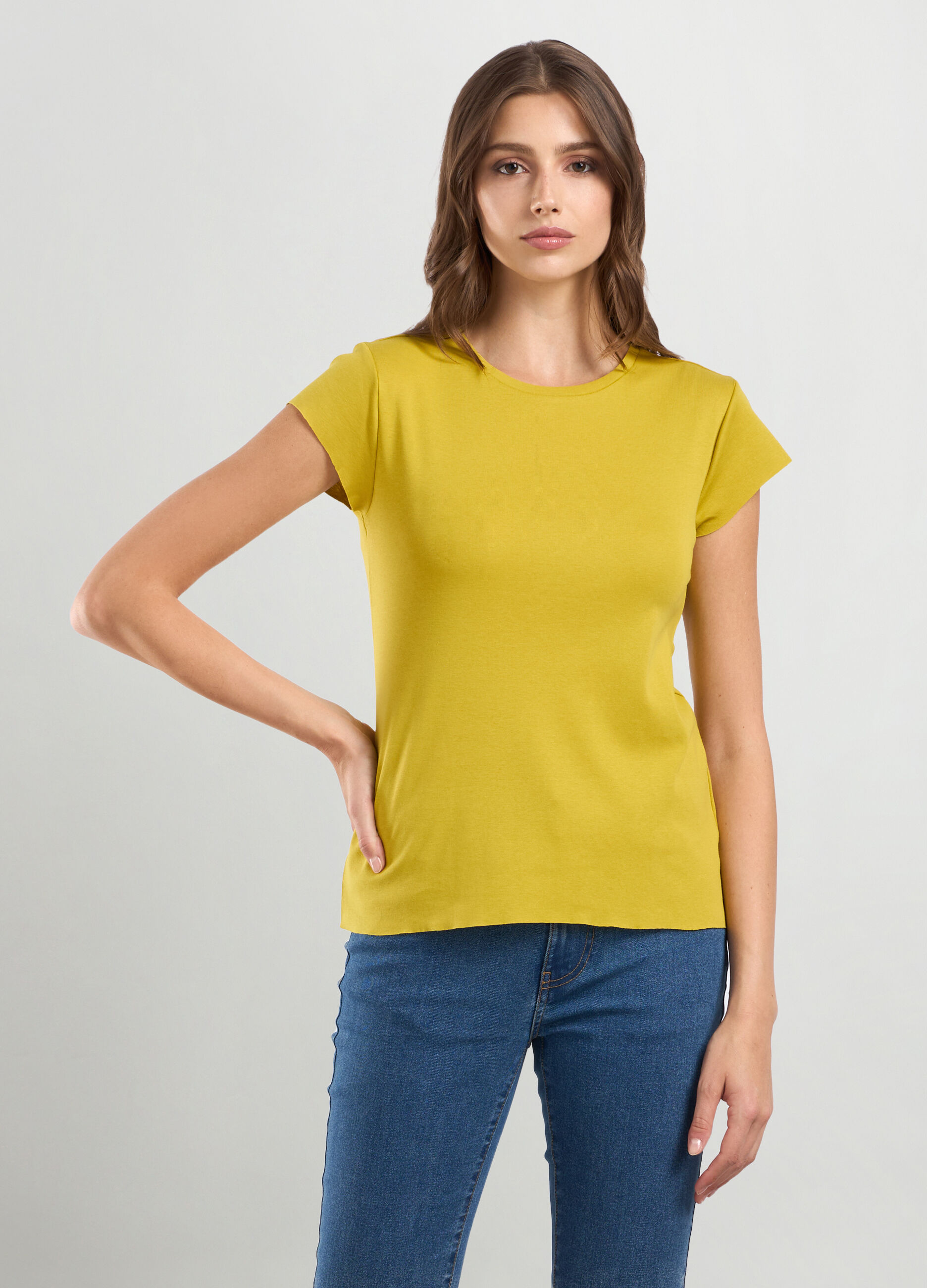 T-shirt in puro cotone donna_0