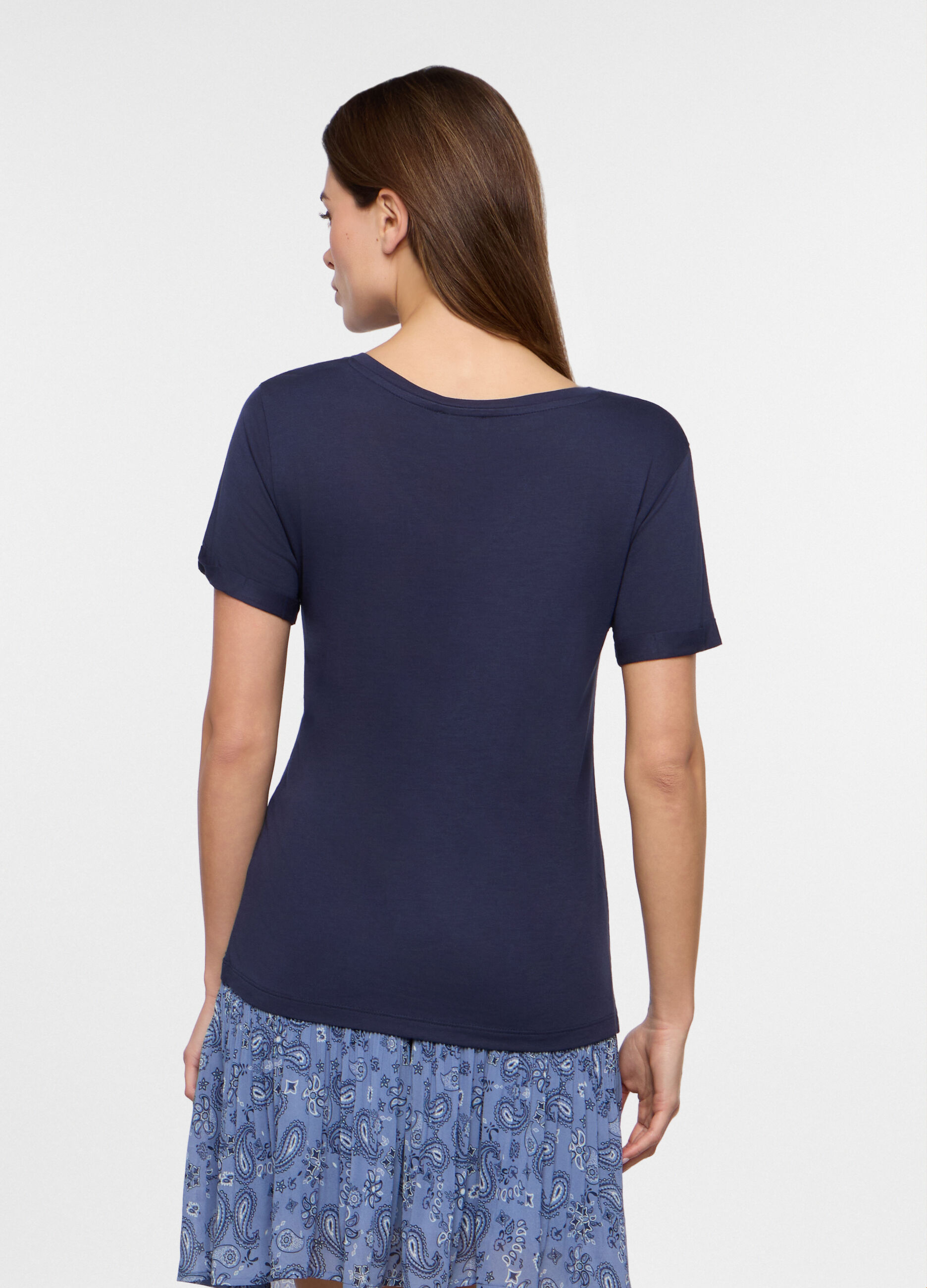 T-shirt in pura viscosa donna_1