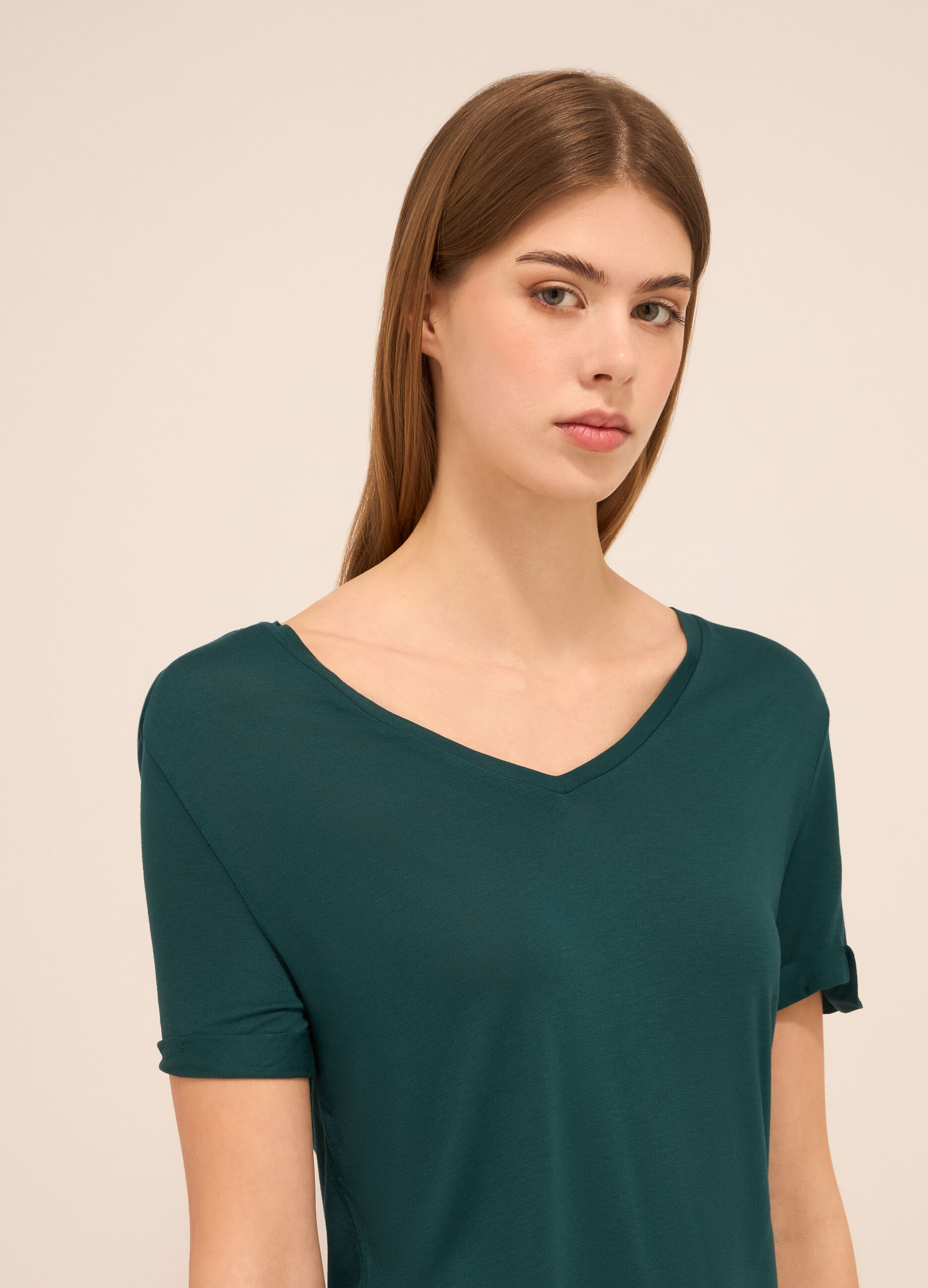 T-shirt in pura viscosa donna_2