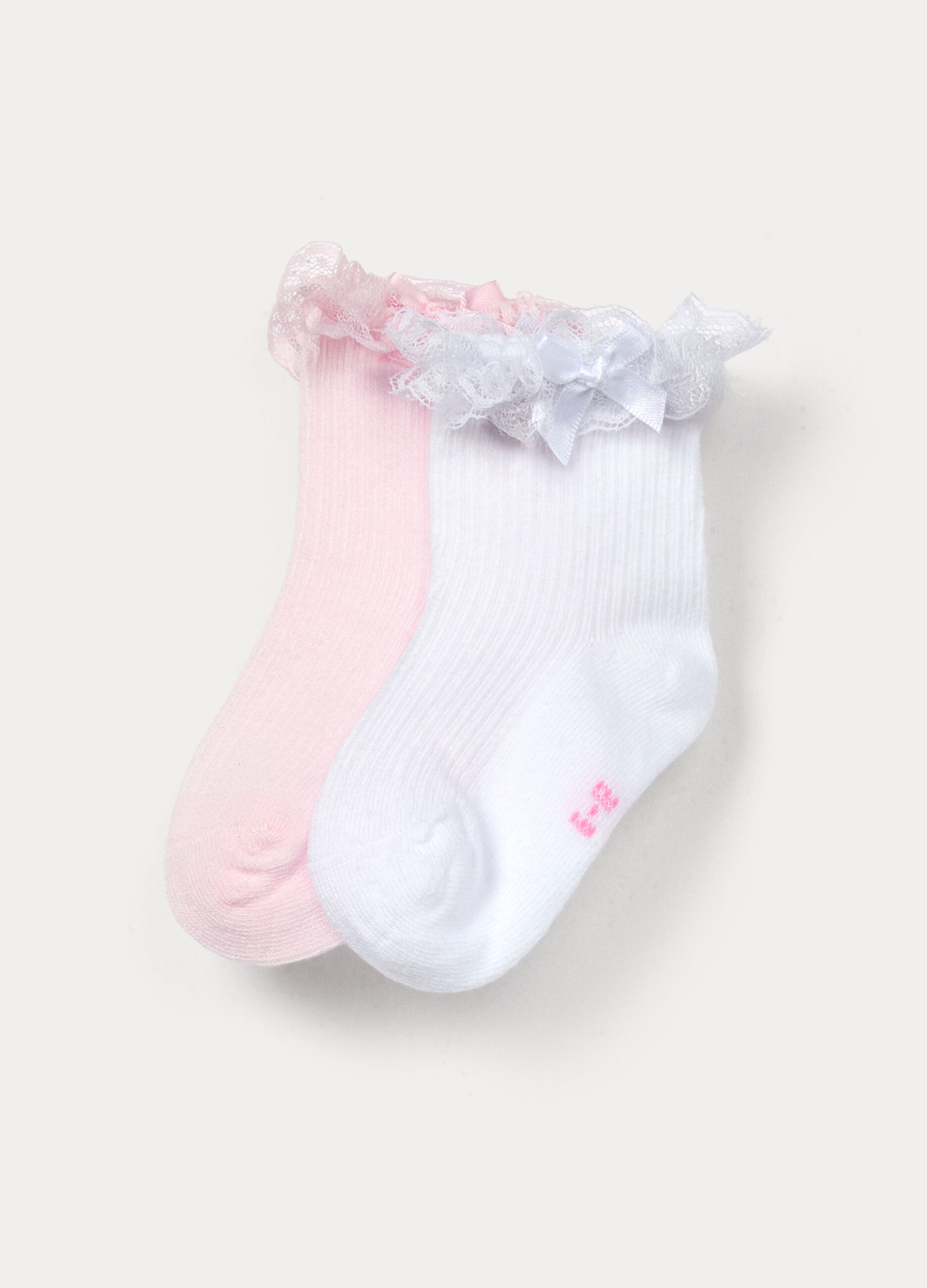 Pack 2 calze con pizzo_0