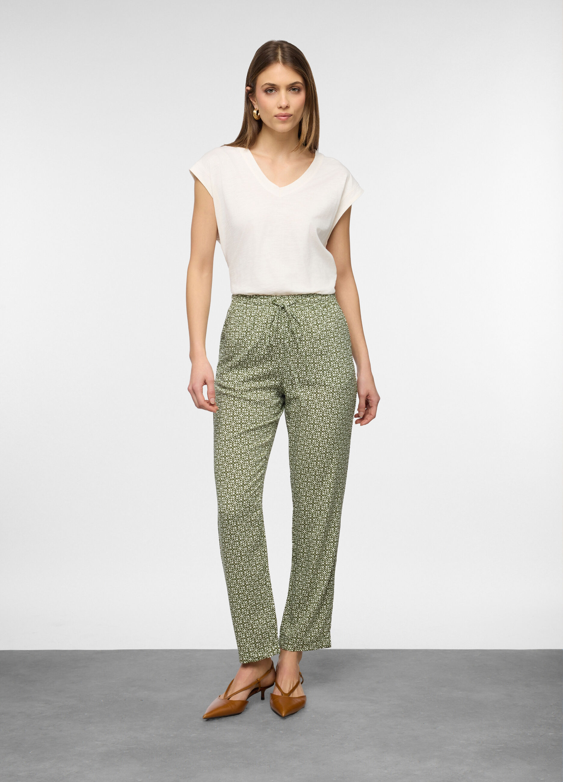 Jogger in pura viscosa donna_0