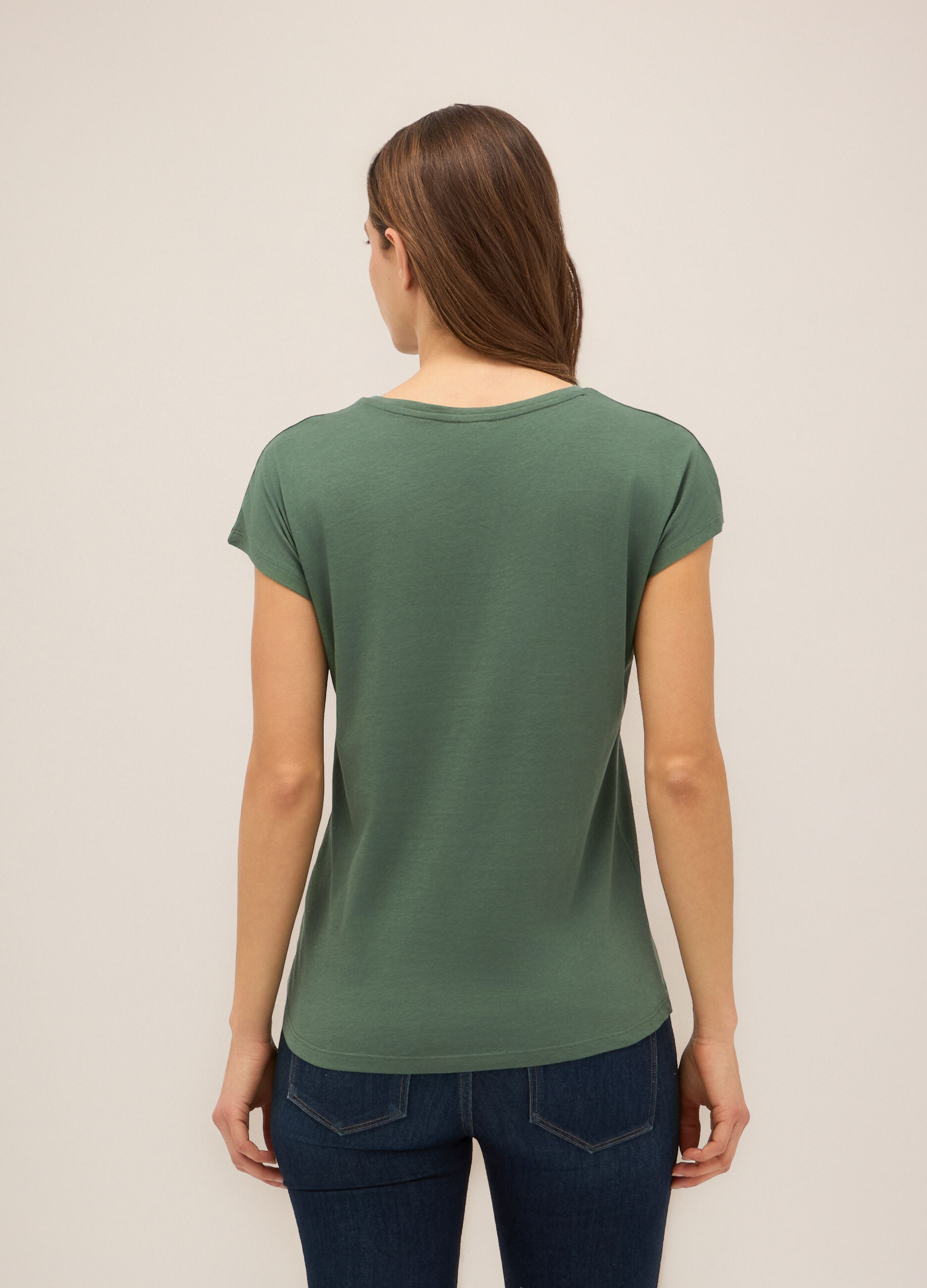 T-shirt in puro cotone donna_1