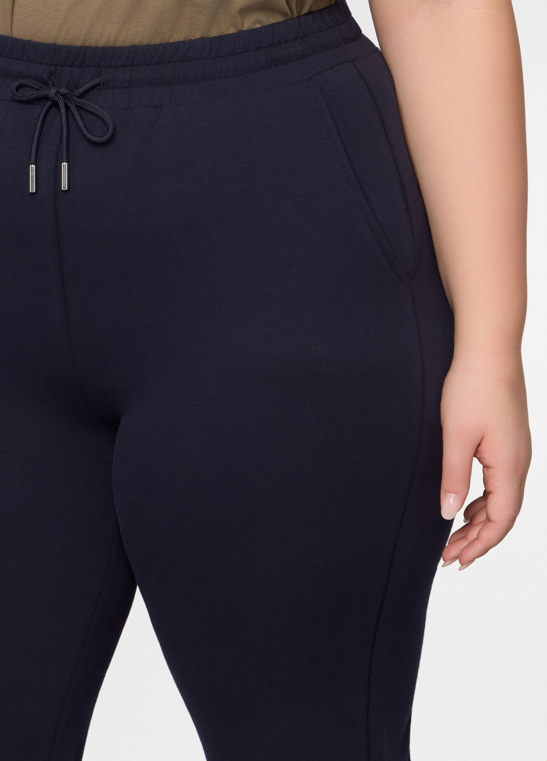 Jogger in french terry stretch donna curvy_2