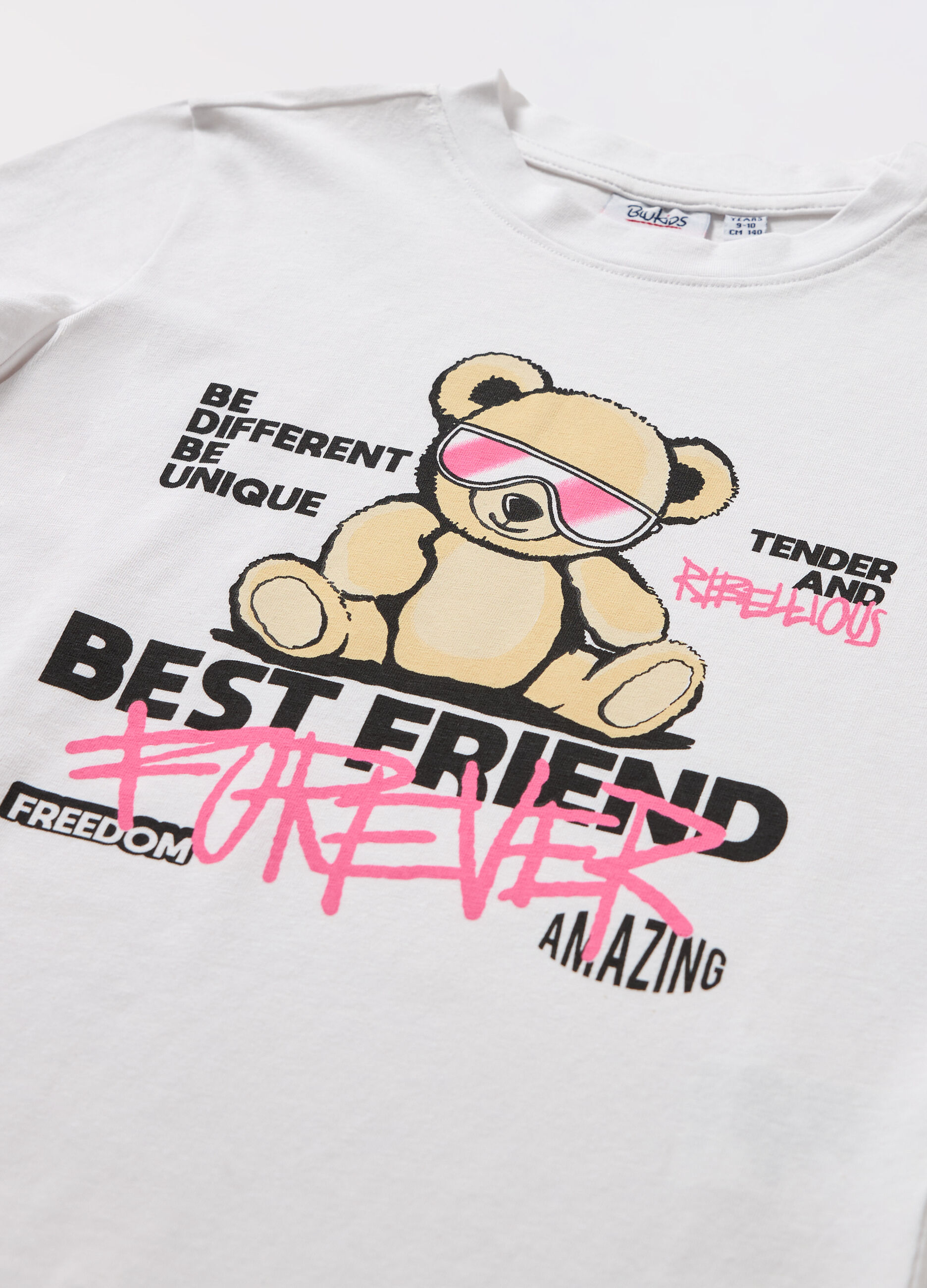 T-shirt in jersey di cotone stretch ragazza_1