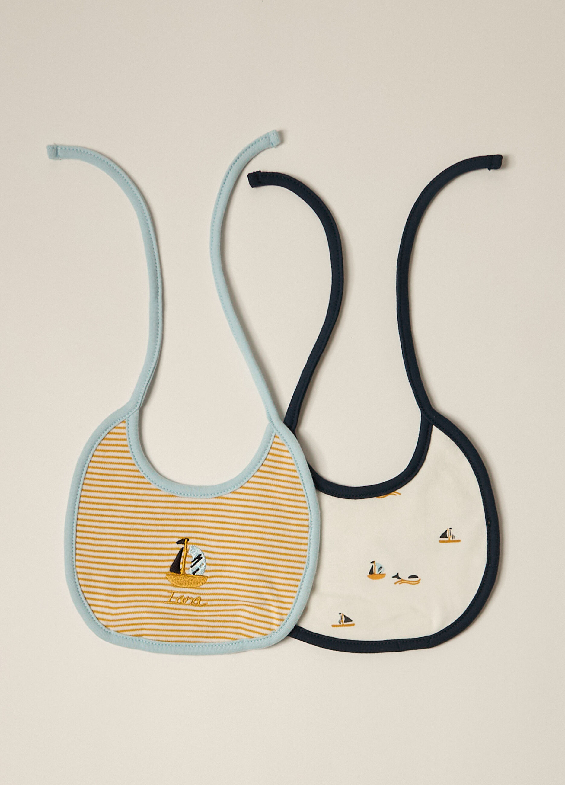 Pack 2 bavaglini in puro cotone IANA neonato_0