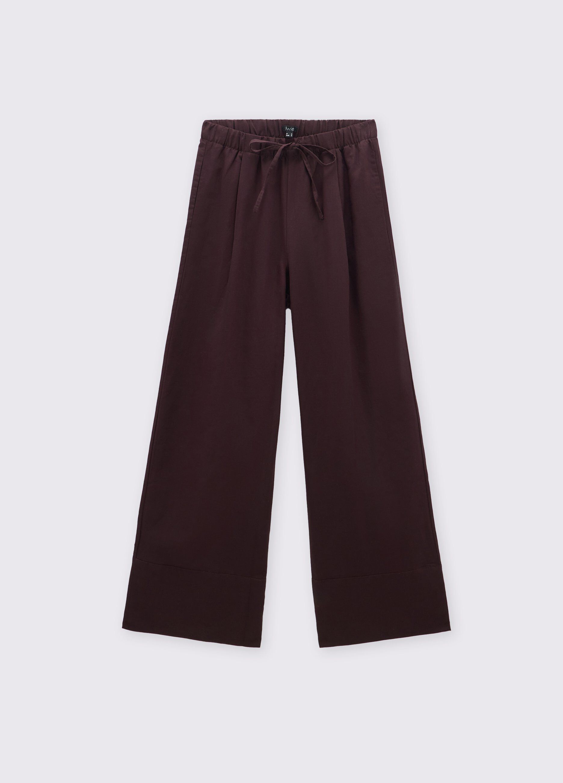 Pantaloni in misto lino donna_0