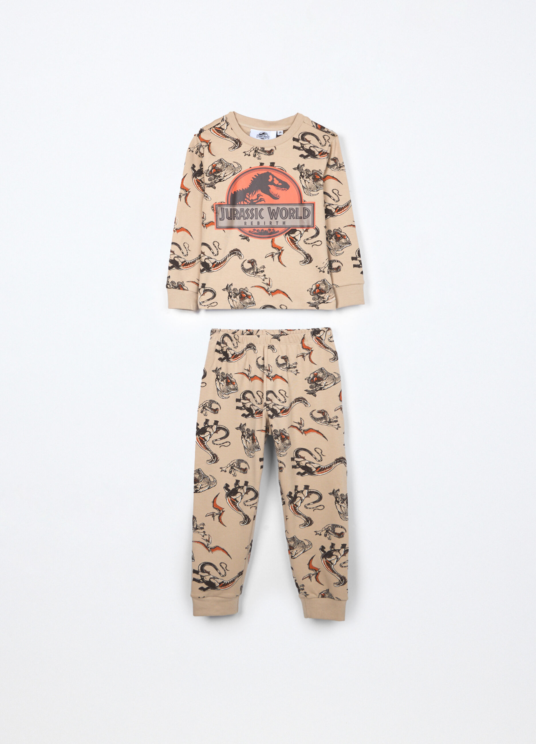 Set pigiama lungo in interlock di puro cotone bambino_0