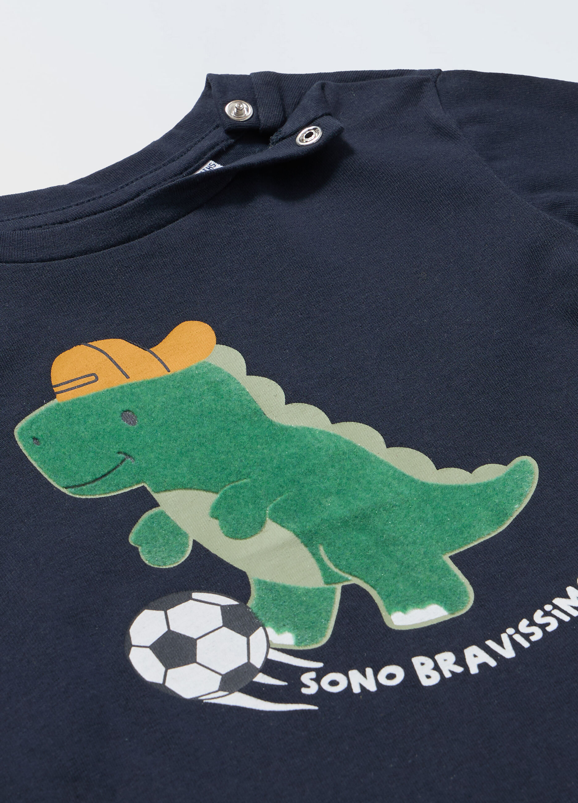 T-shirt a maniche lunghe in puro cotone neonato_1