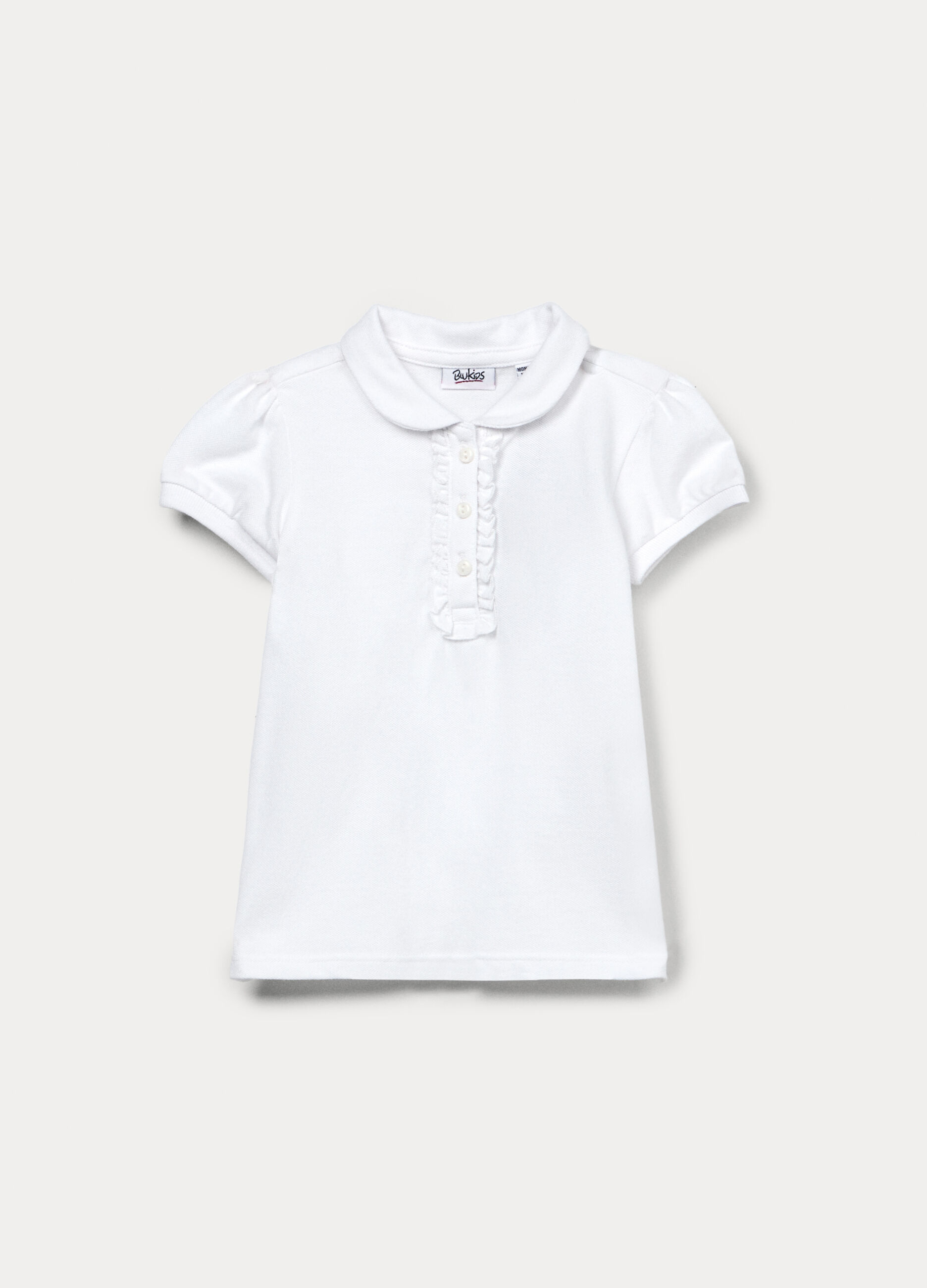Polo in puro cotone Piquet bimba_0