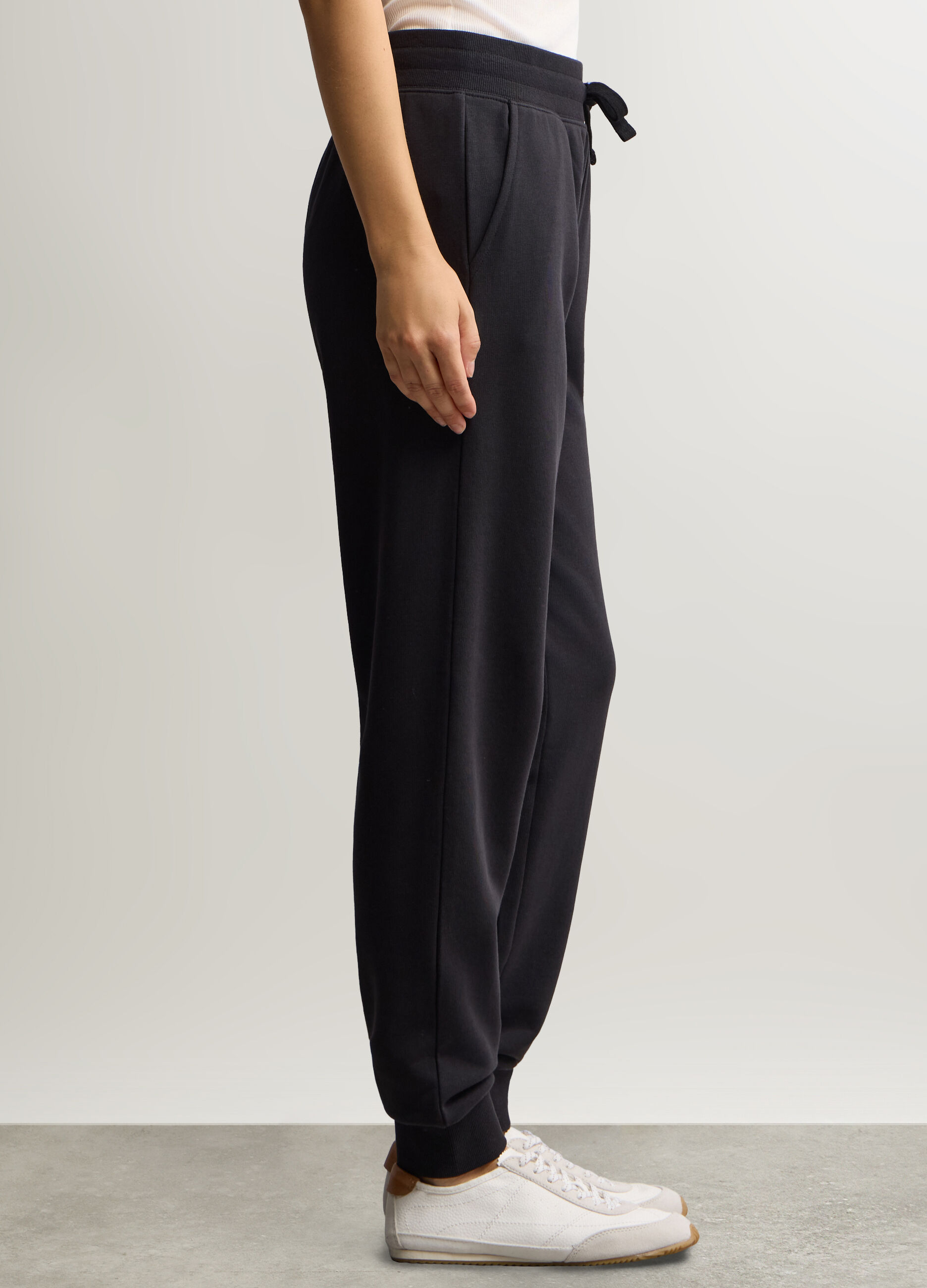 Jogger Fit Regular in misto cotone garzato stretch donna_1