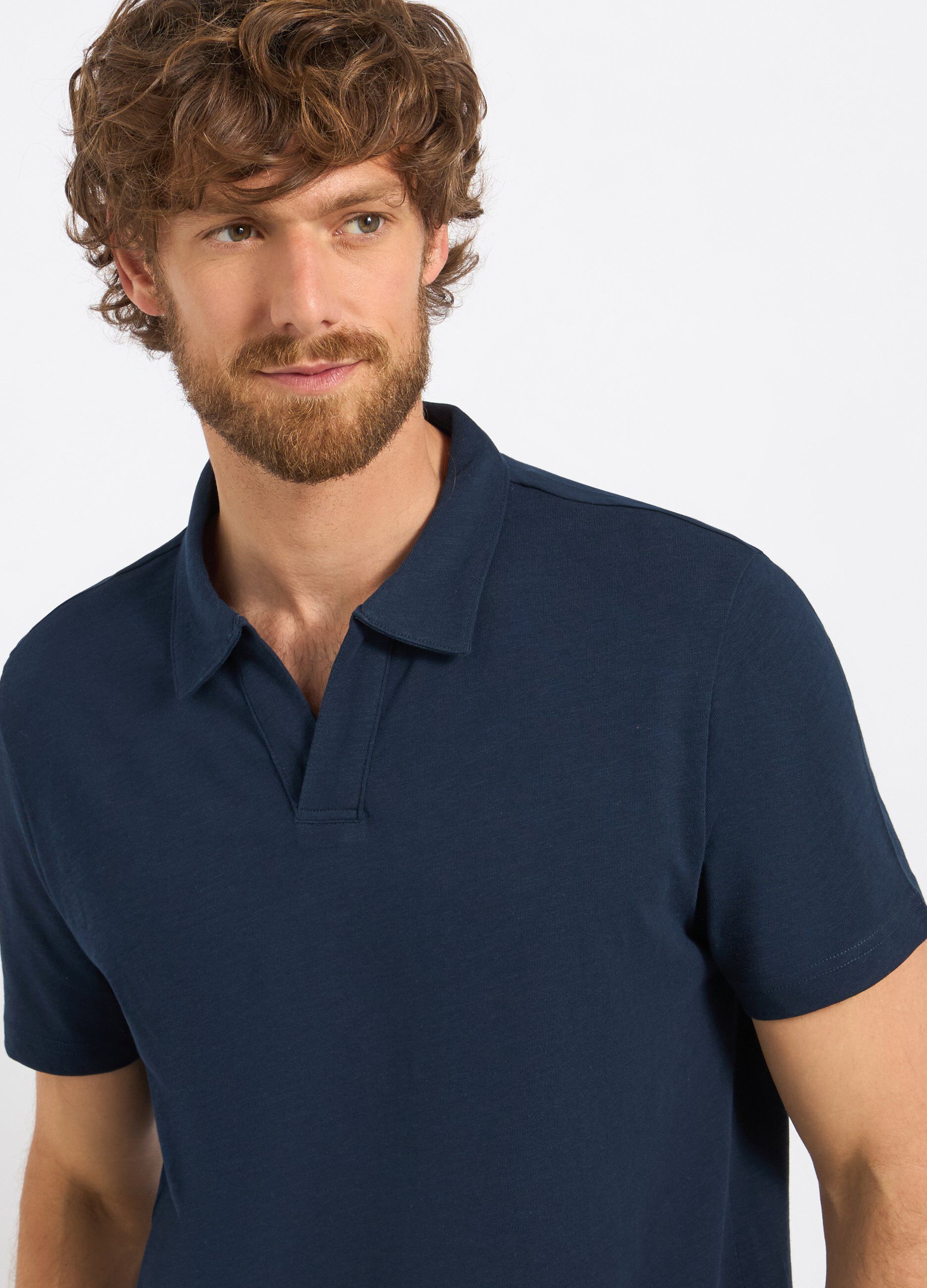 Polo in puro cotone slub uomo_2