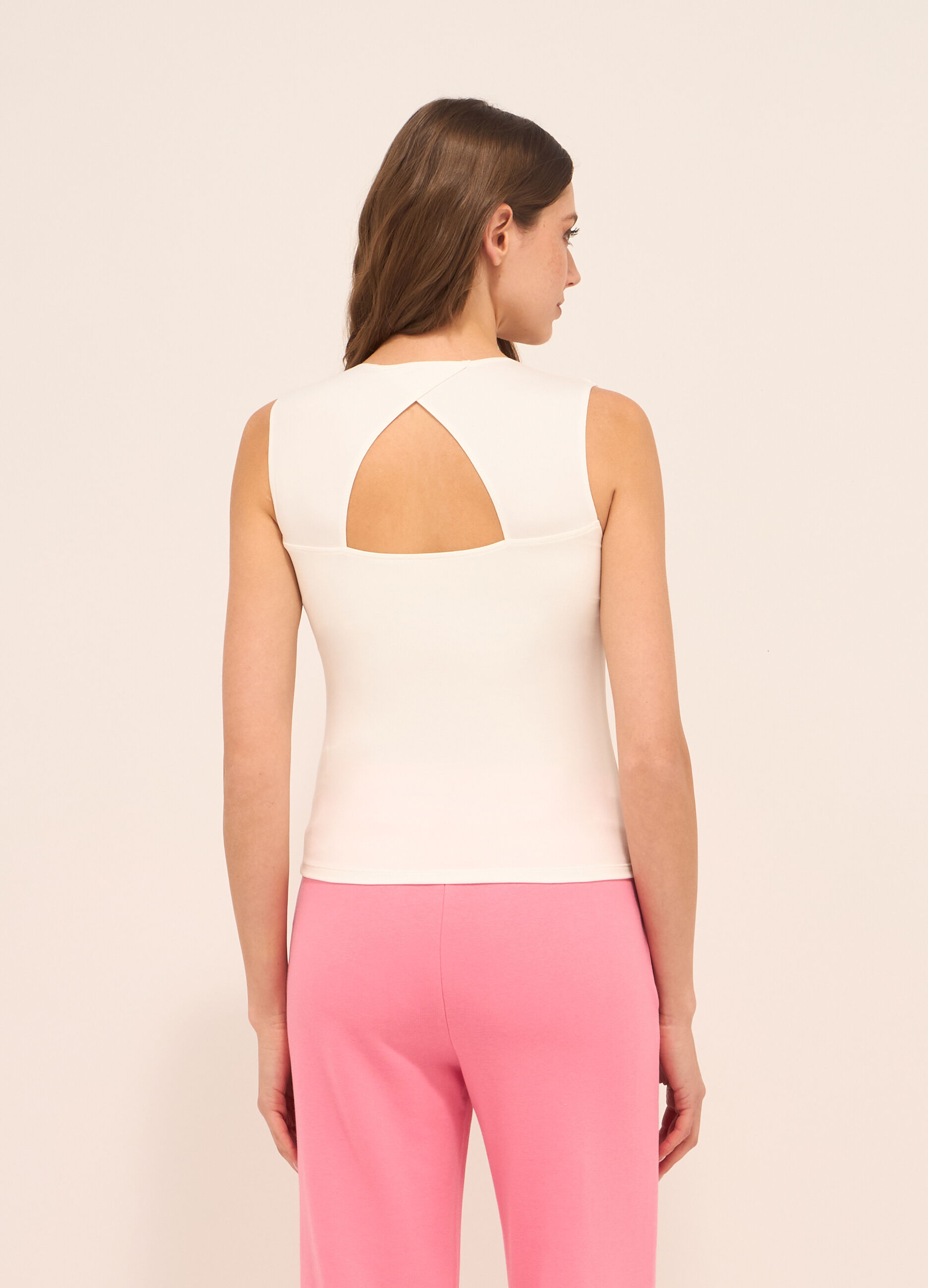 Top in tessuto stretch donna_1