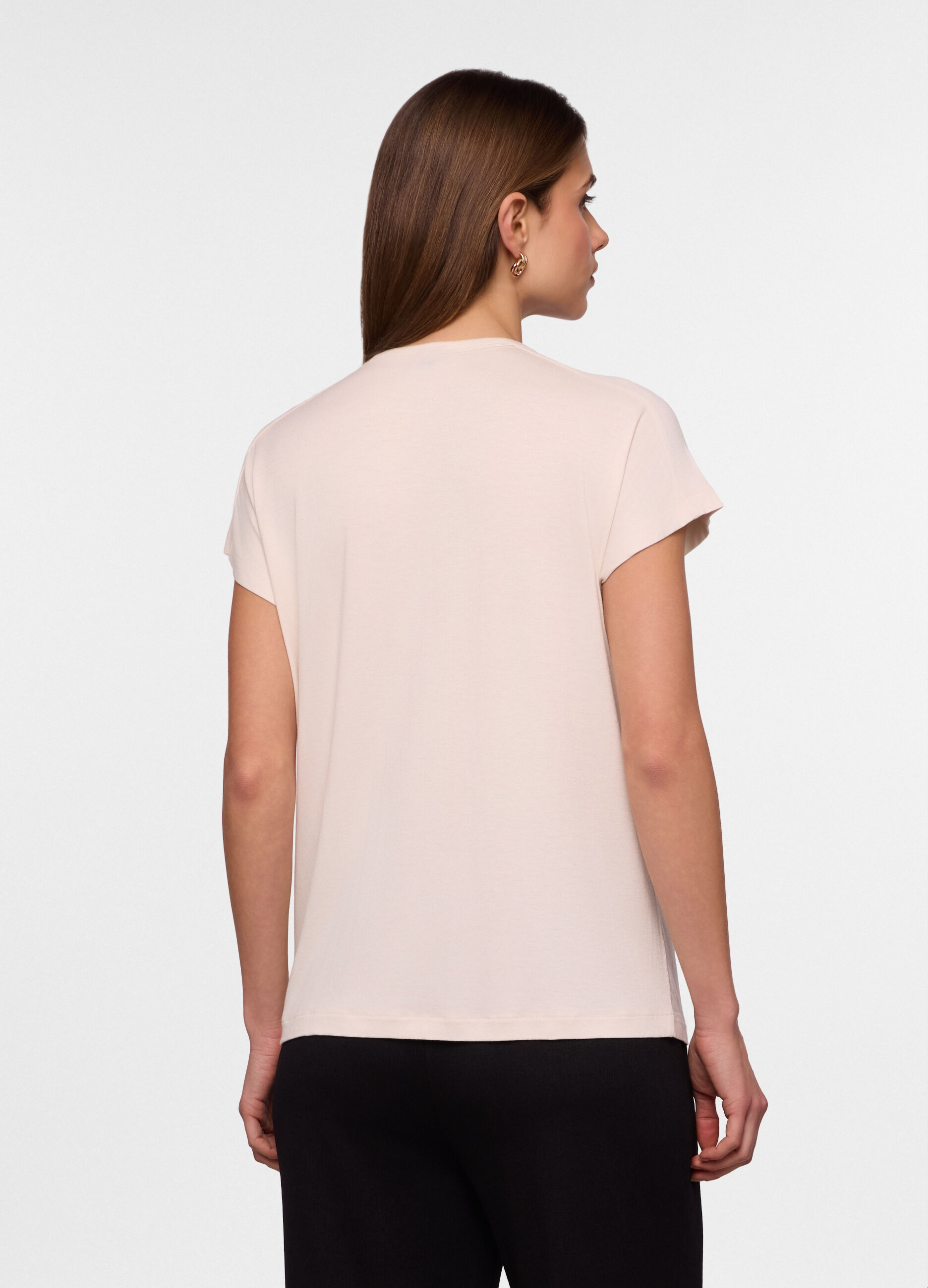 T-shirt girocollo stretch donna_1