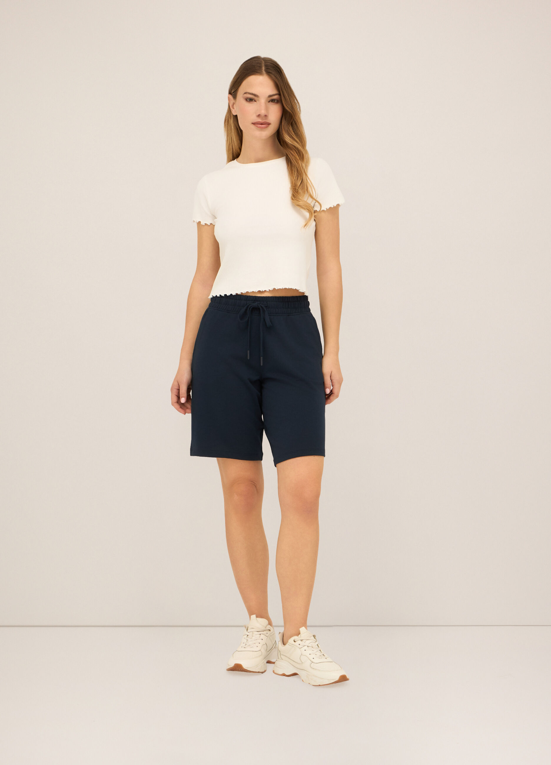 Bermuda in french terry misto cotone donna_0