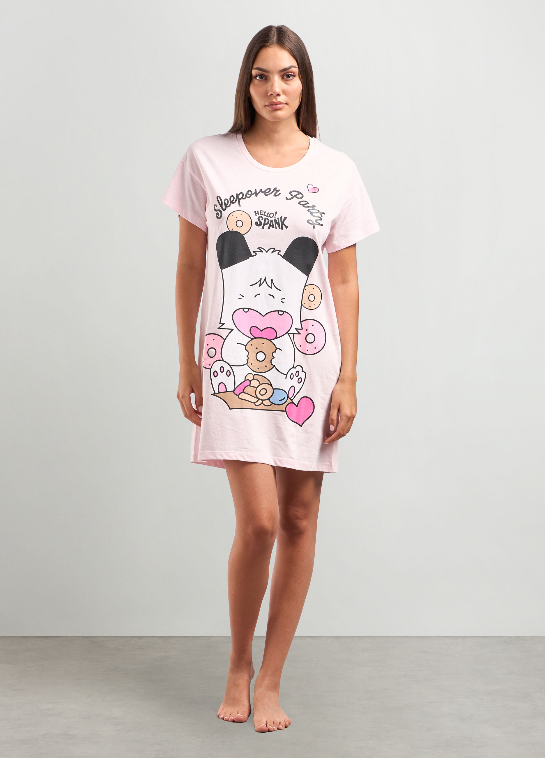 Camicia da notte in puro cotone donna