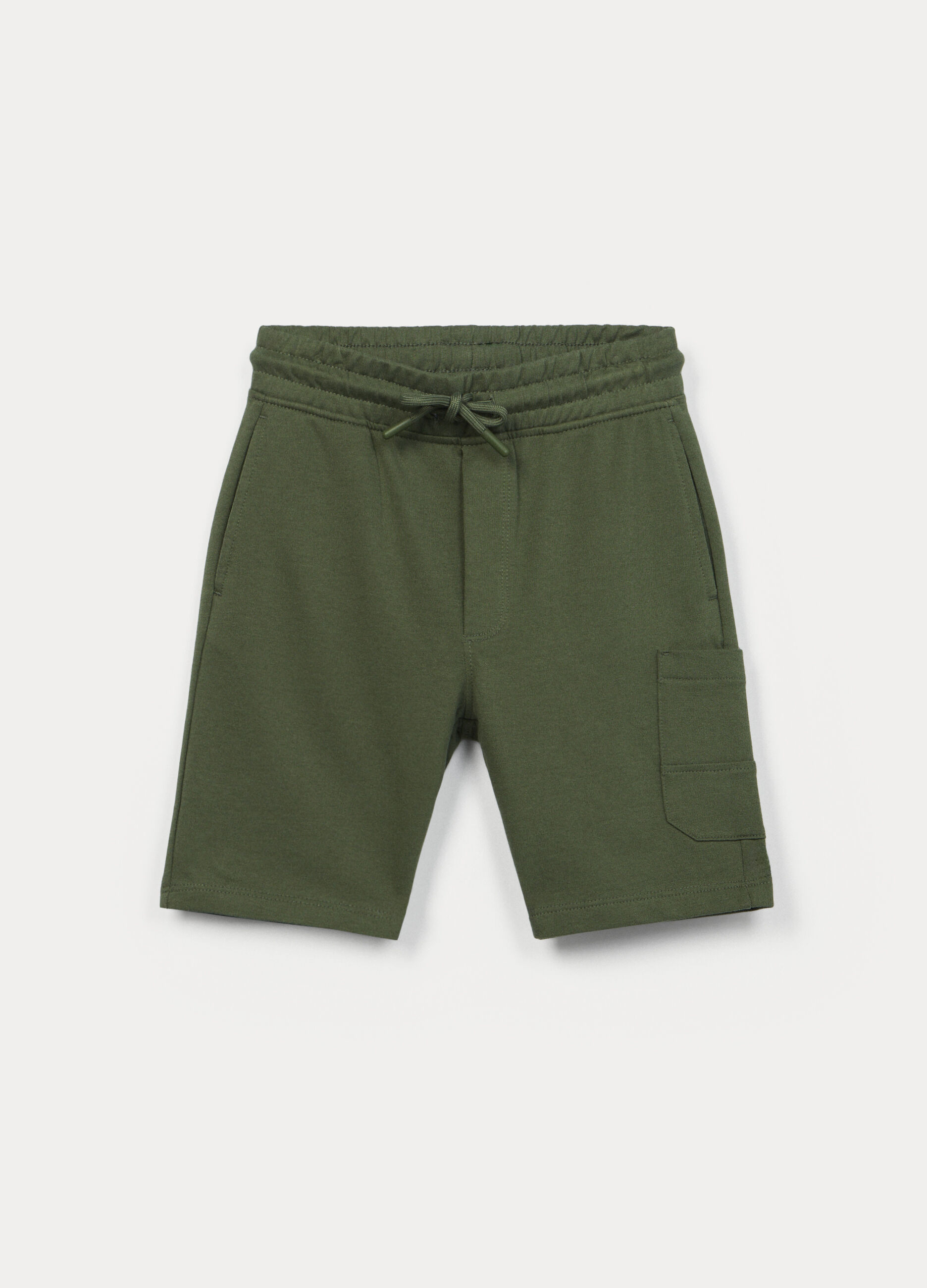 Shorts cargo in french terry di puro cotone bambino_0