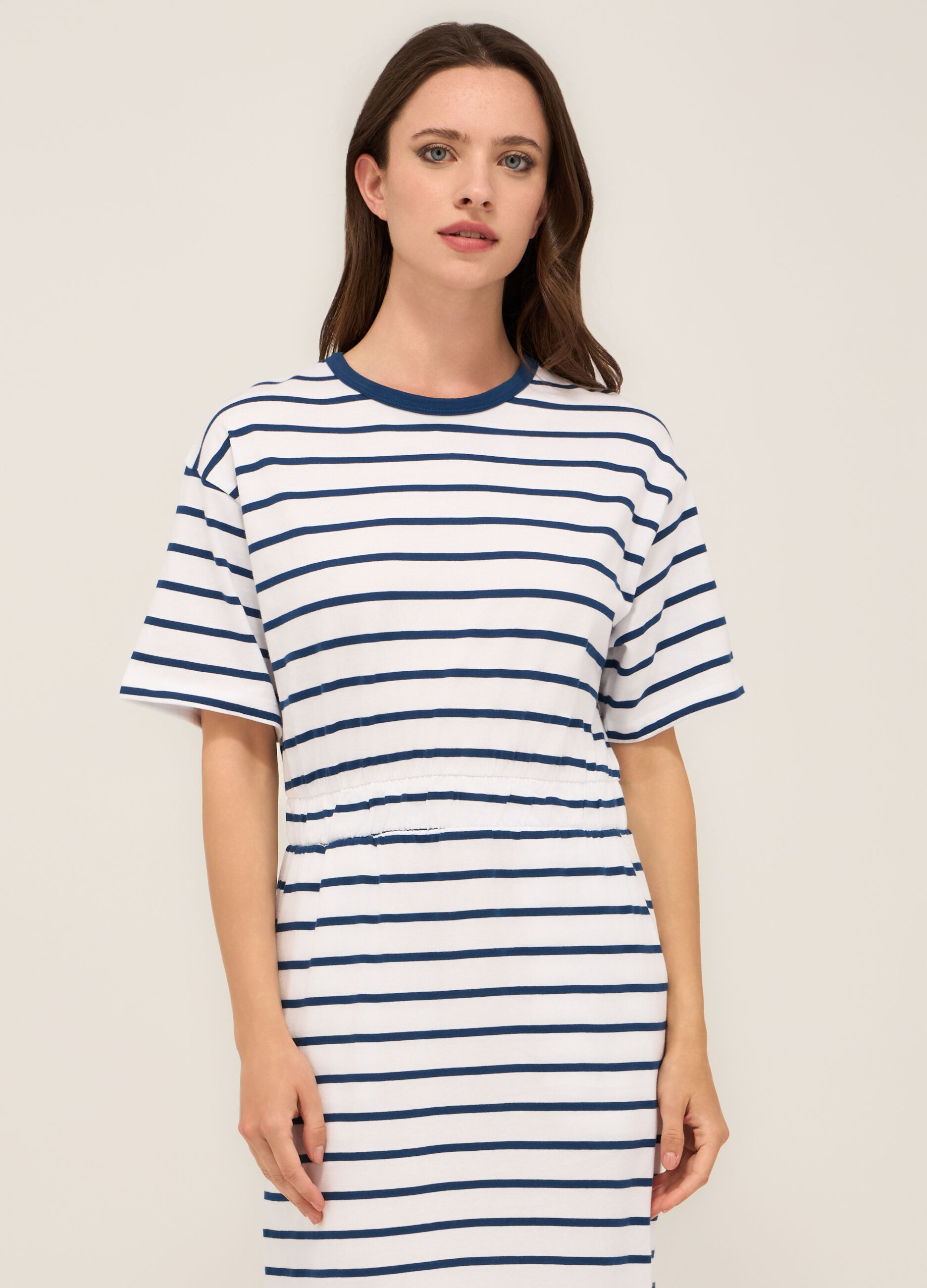 Abito lungo in jersey di puro cotone donna