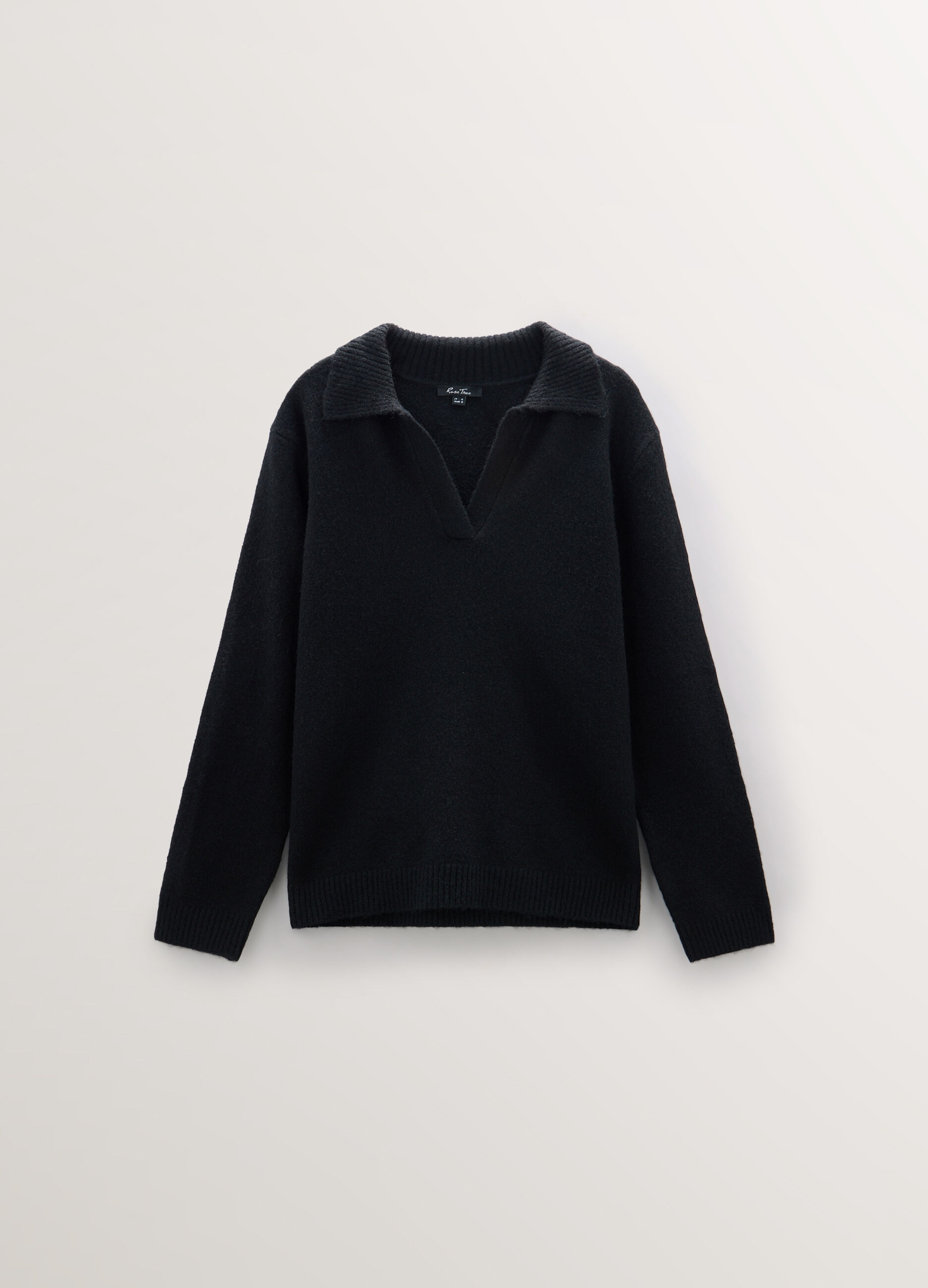 Maglia con colletto polo e scollo a V donna curvy_0