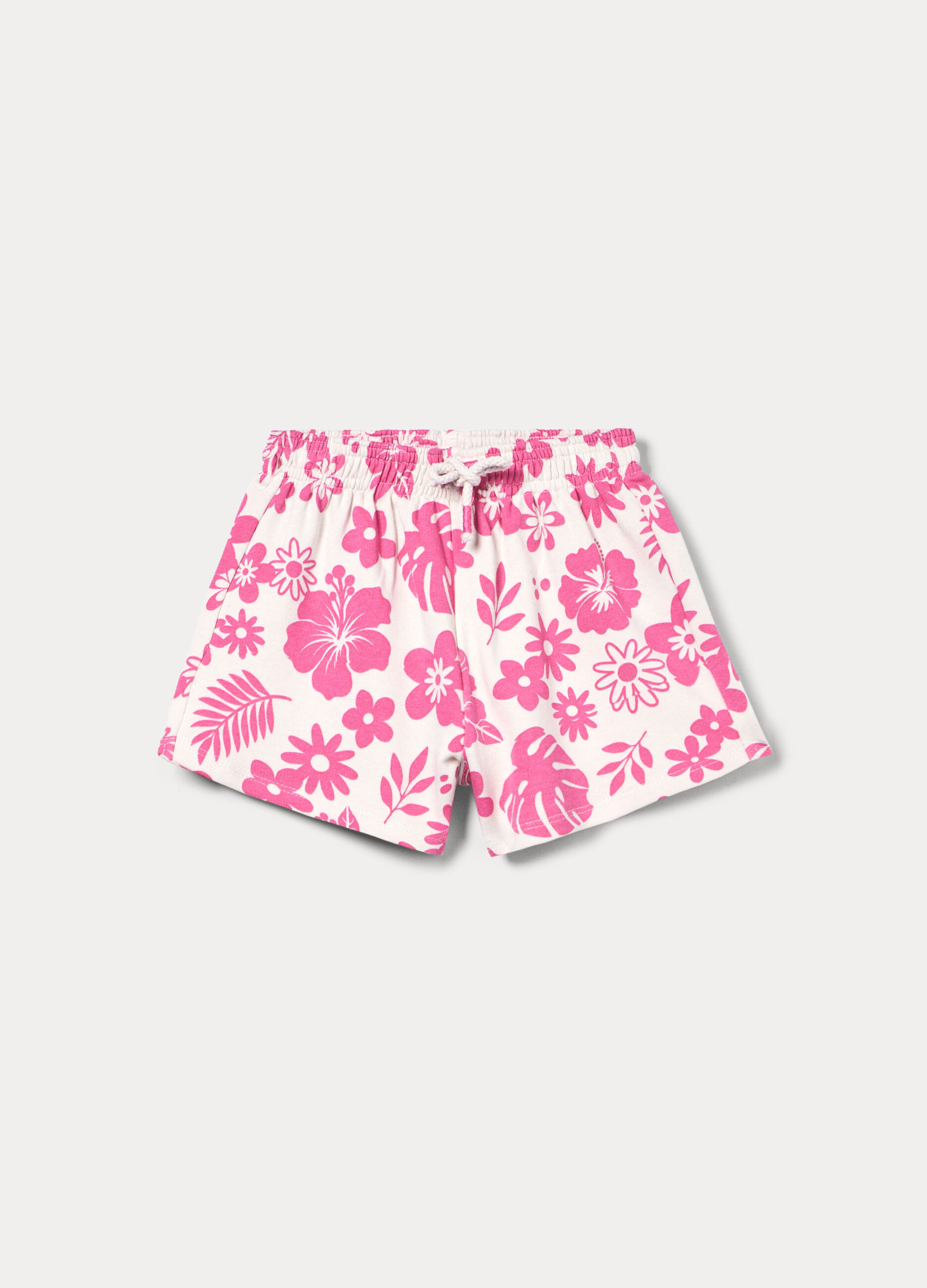 Shorts in french terry di puro cotone bambina_0