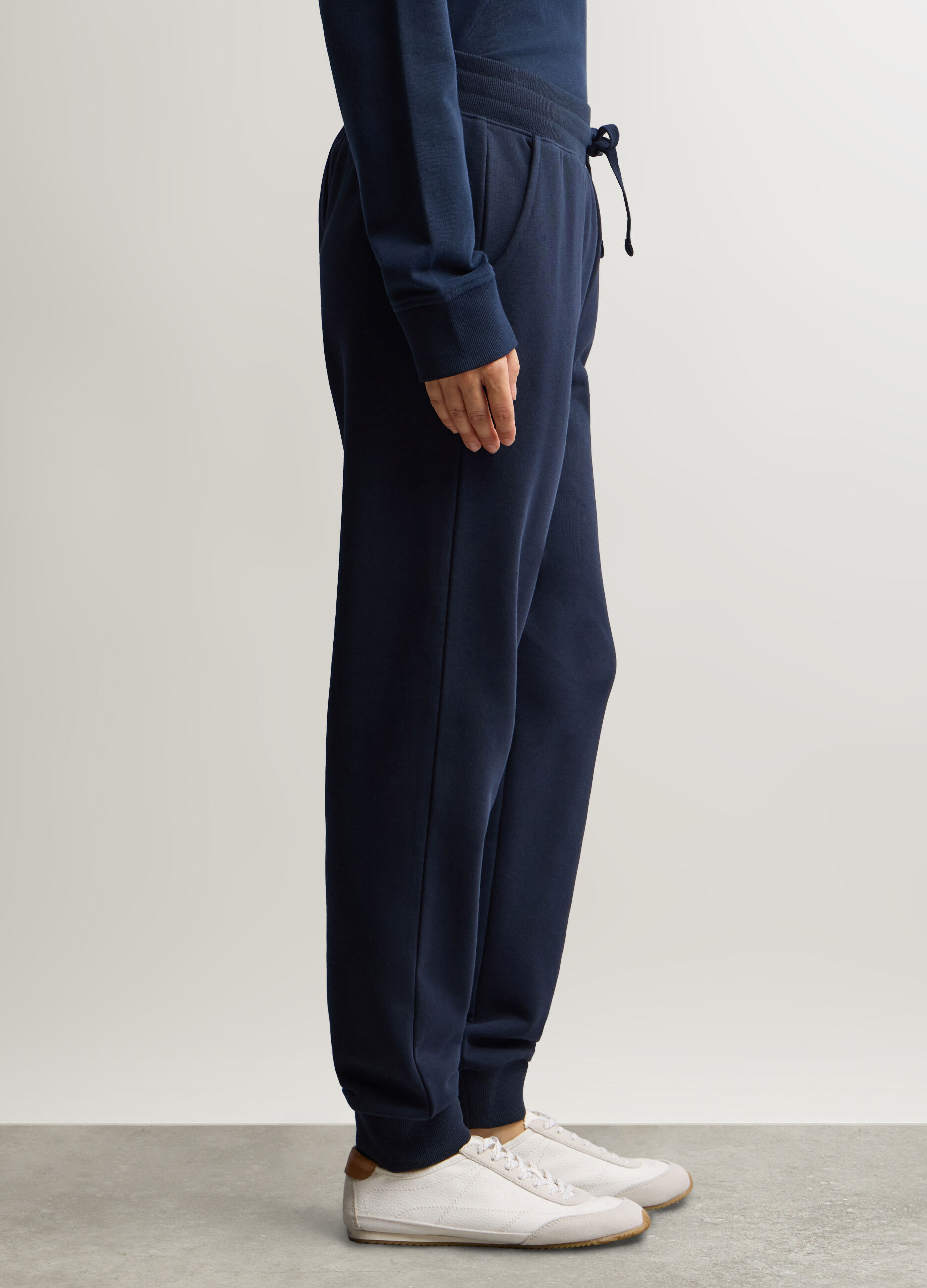 Jogger Fit Regular in misto cotone garzato stretch donna_1