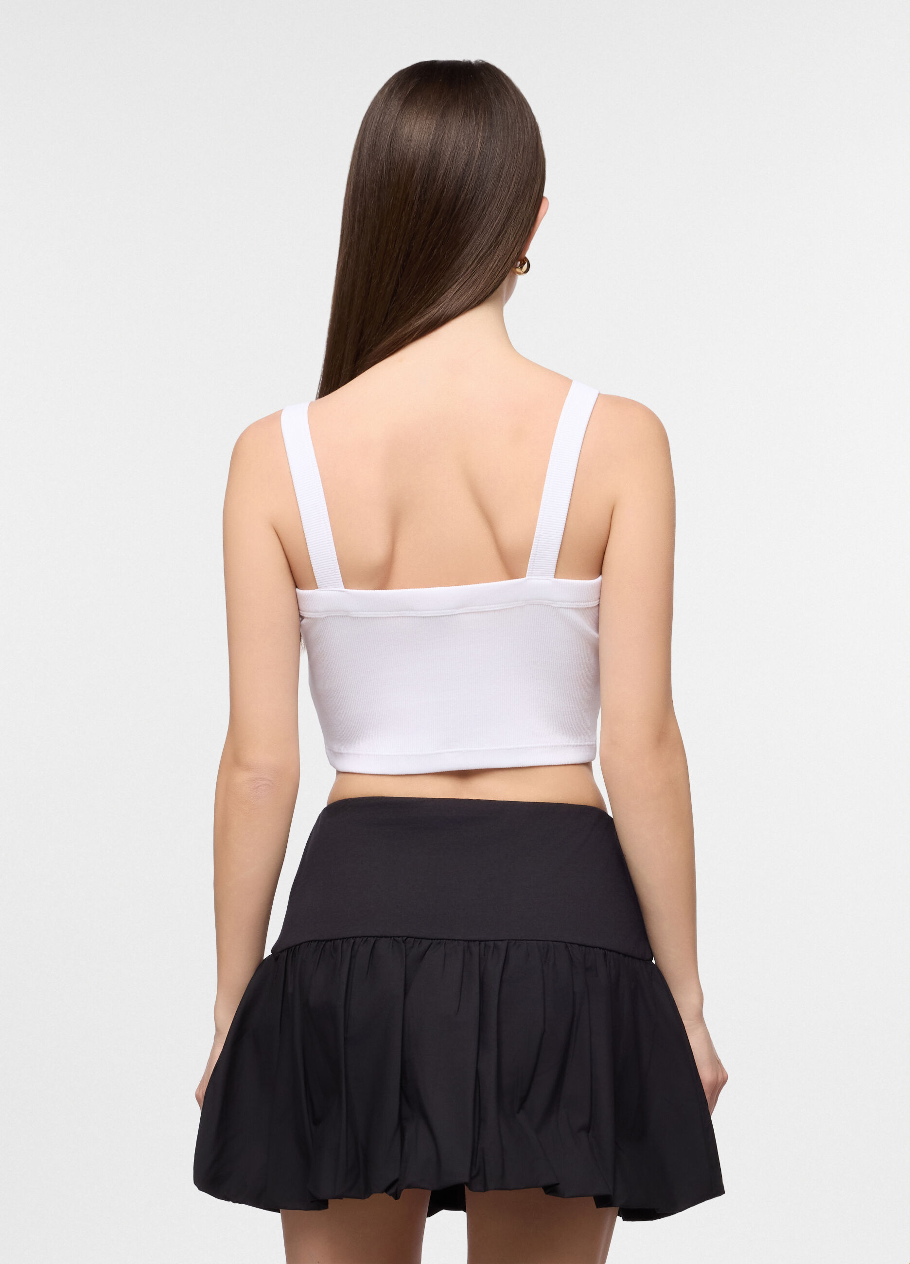 Top cropped in costina stretch donna_1
