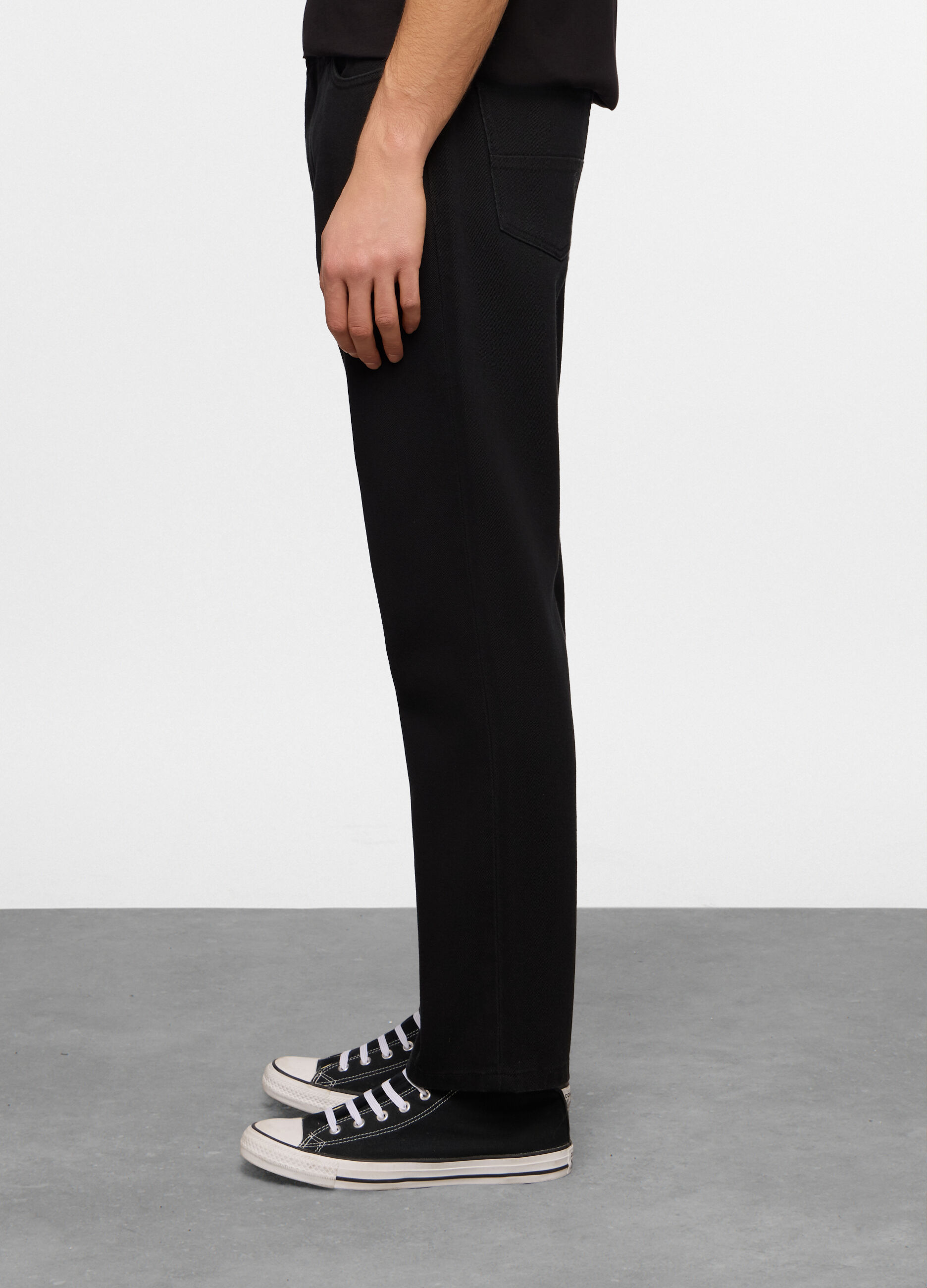 Jeans regular fit in denim di cotone uomo_2