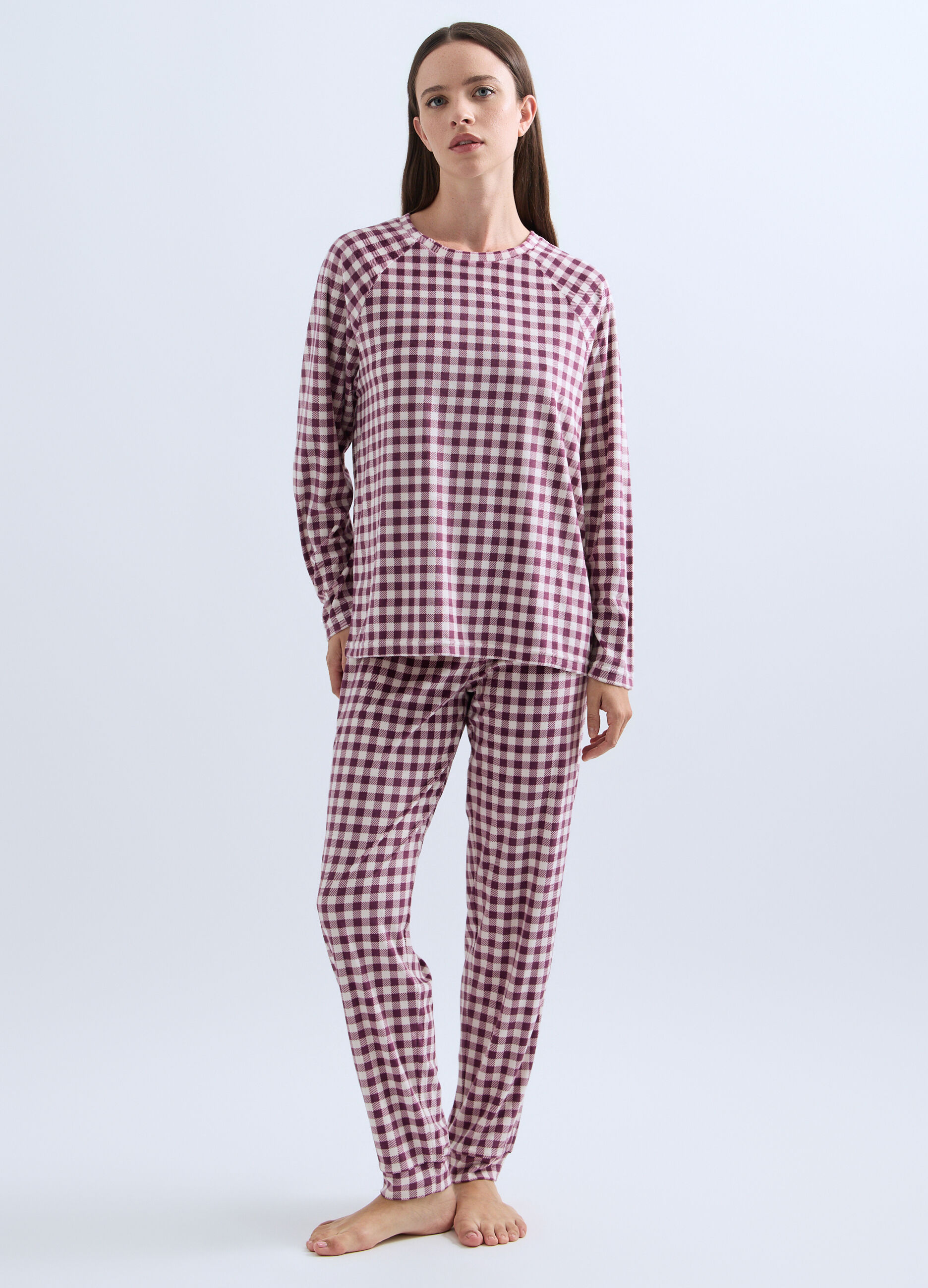 Set pigiama lungo velour donna_0