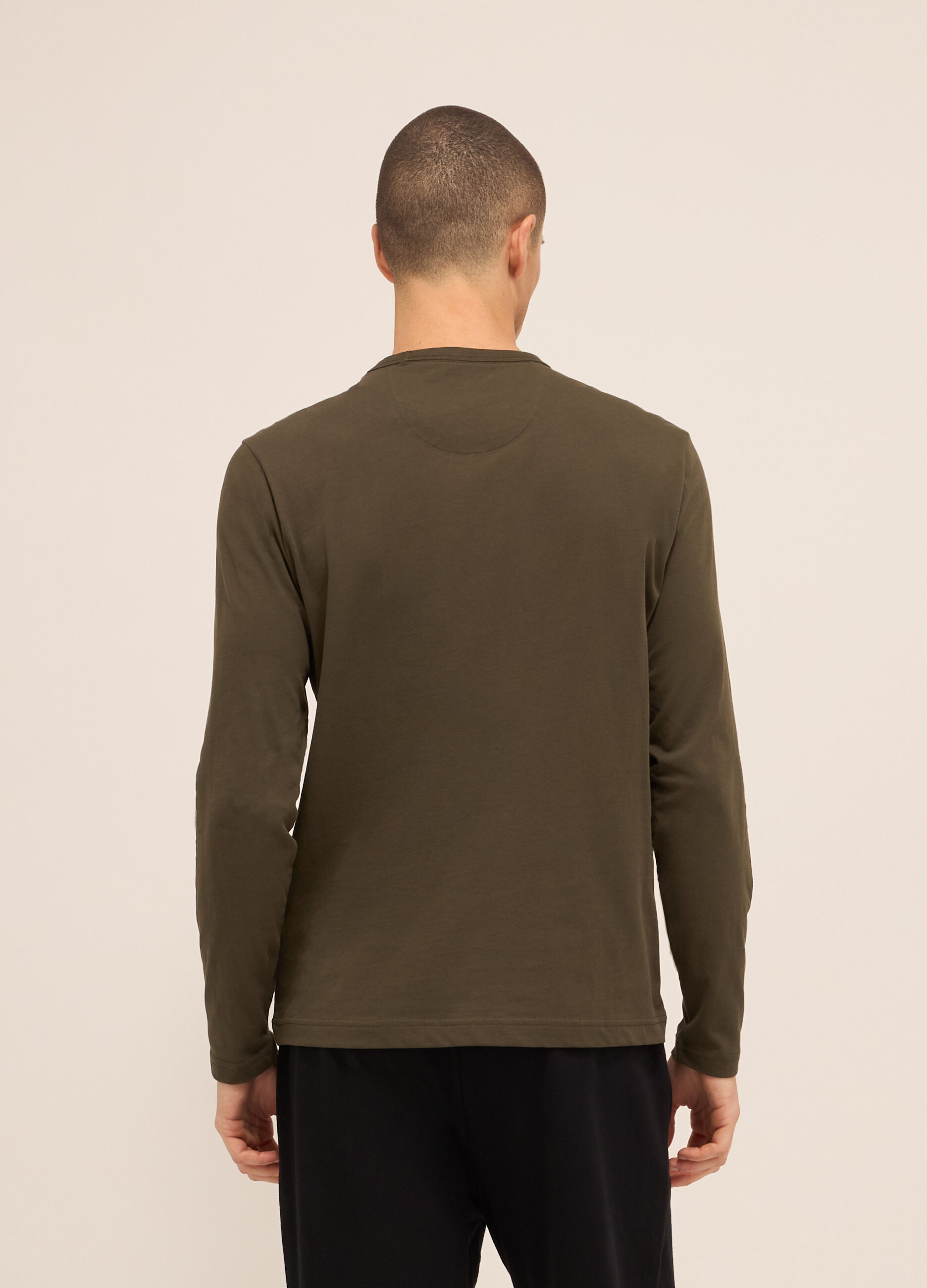 Maglia a maniche lunghe in puro cotone uomo_1