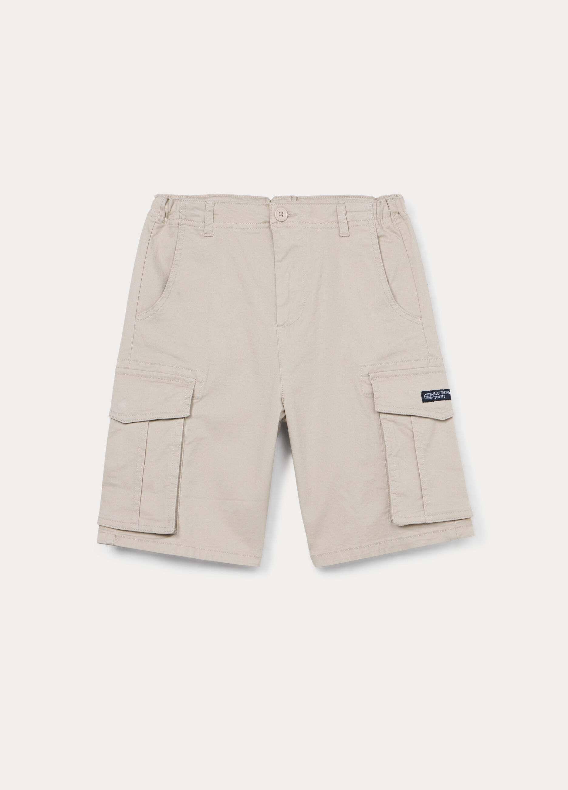 Shorts cargo in twill di cotone stretch ragazzo_0