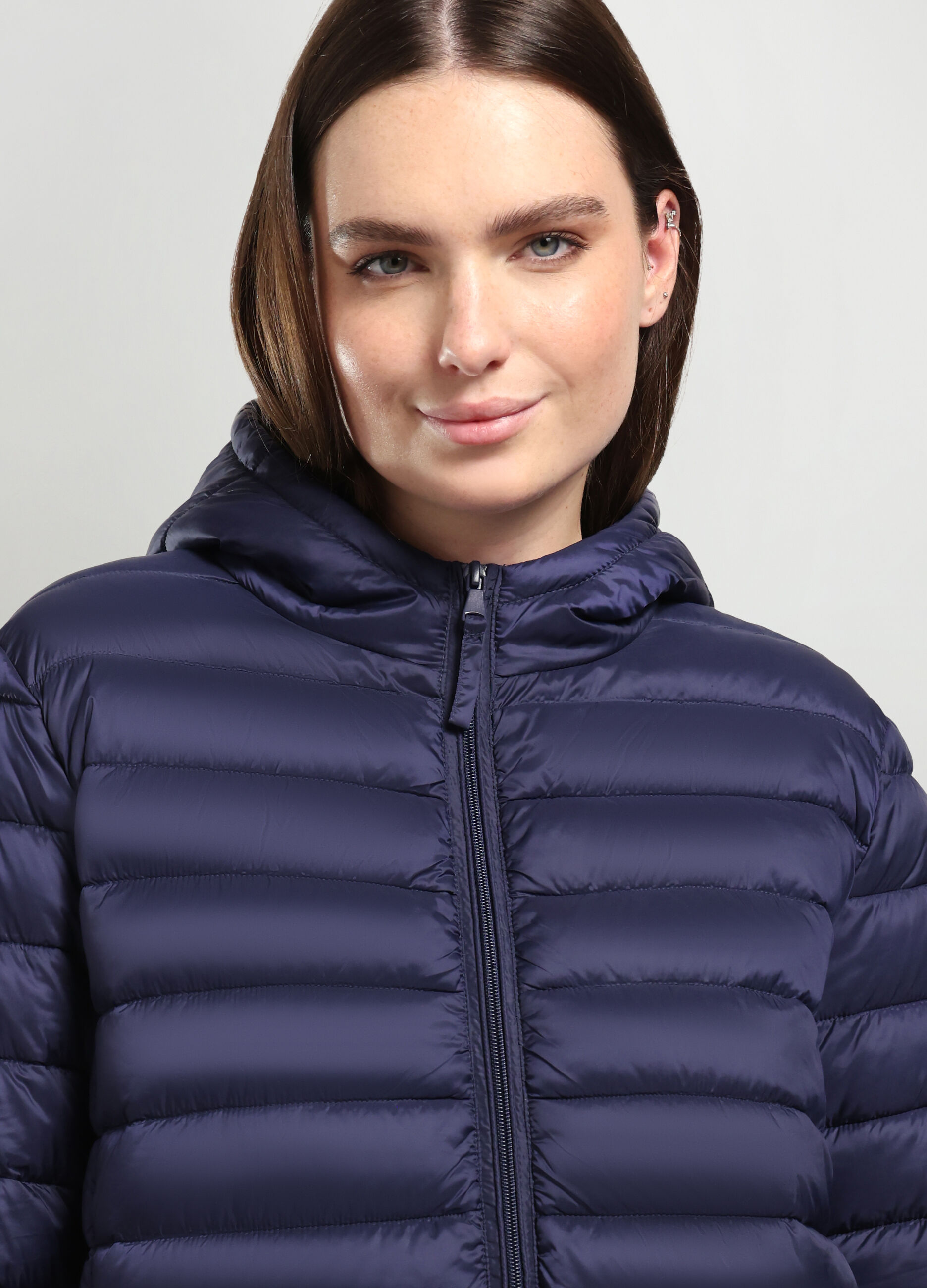 Giubbino imbottito con cappuccio donna curvy_2