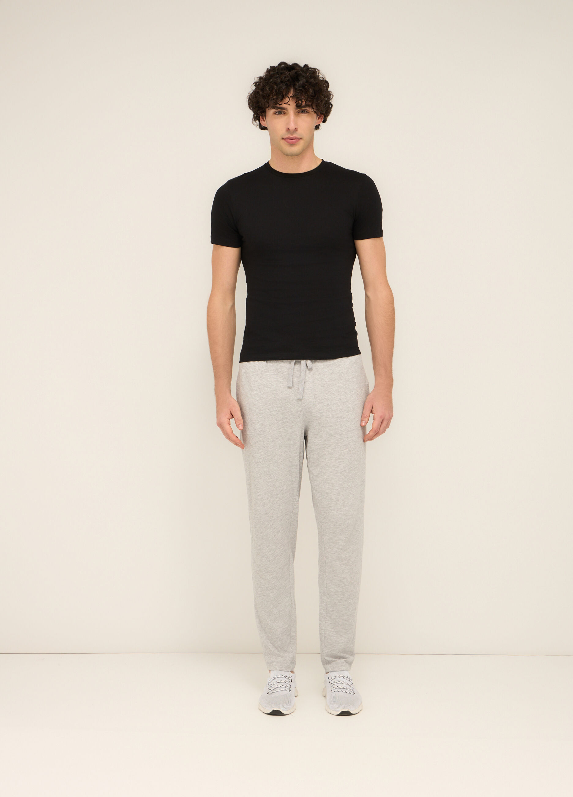 Jogger in cotone mélange uomo_0