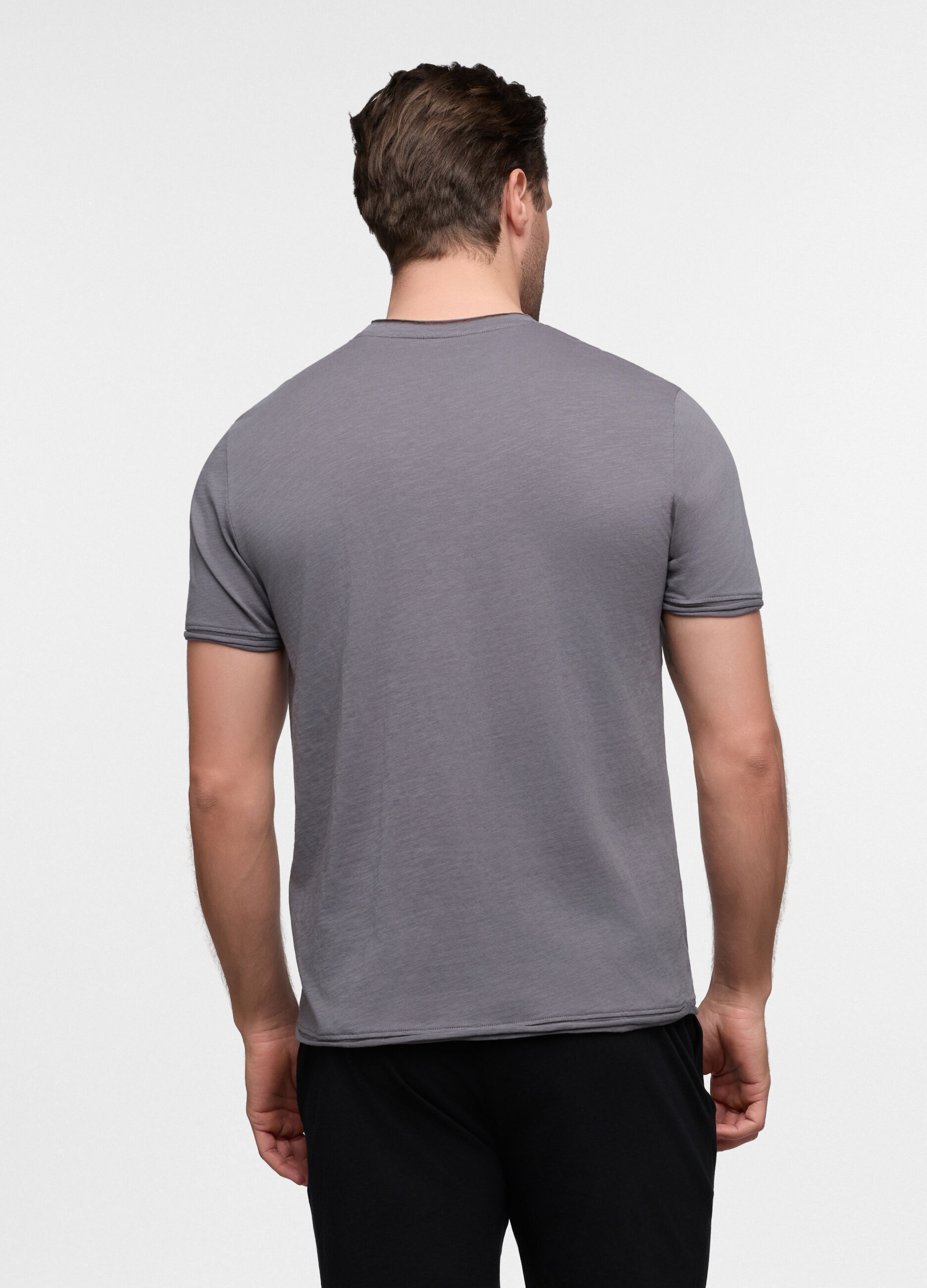 T-shirt in cotone con taschino uomo