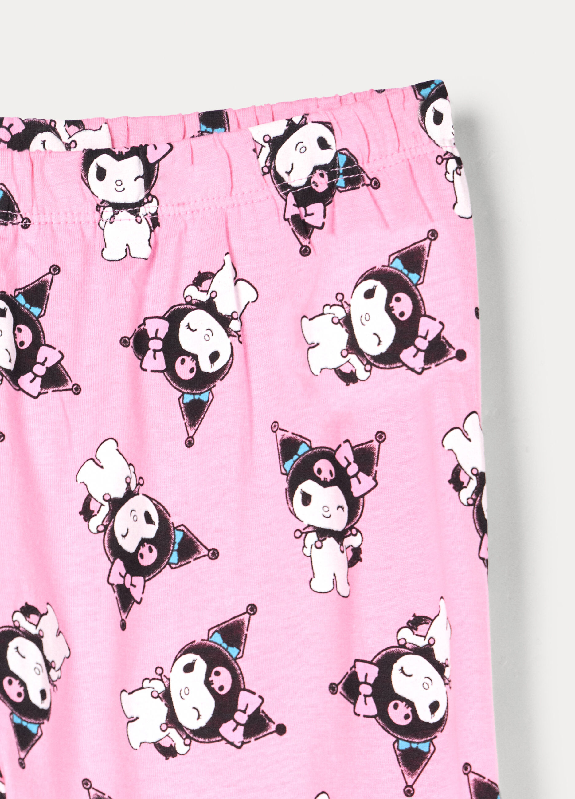 Set pigiama lungo Kuromi in jersey di puro cotone ragazza_3