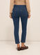 Pantaloni fit slim in denim di misto cotone donna_1